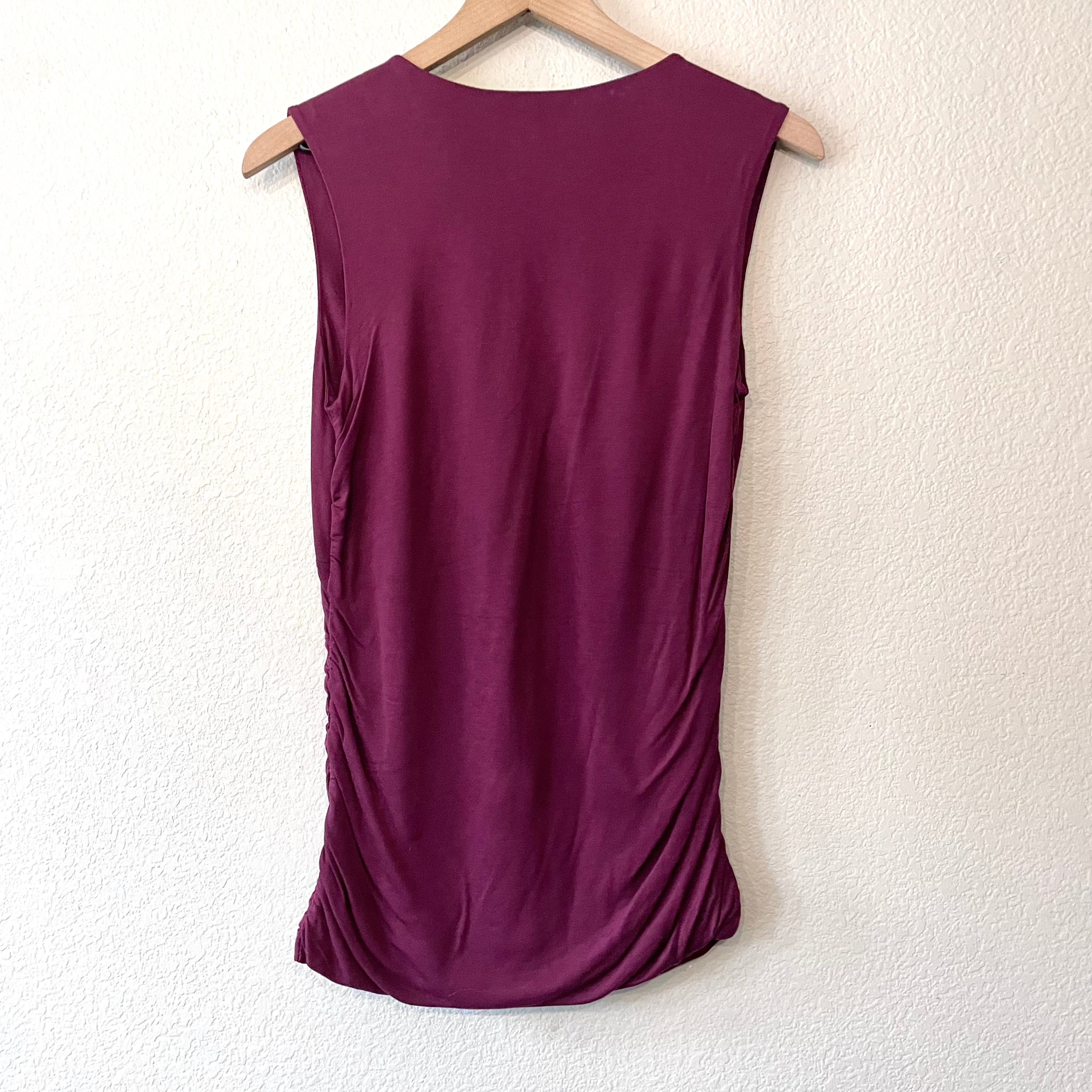 Sleeveless Ruched Side Top