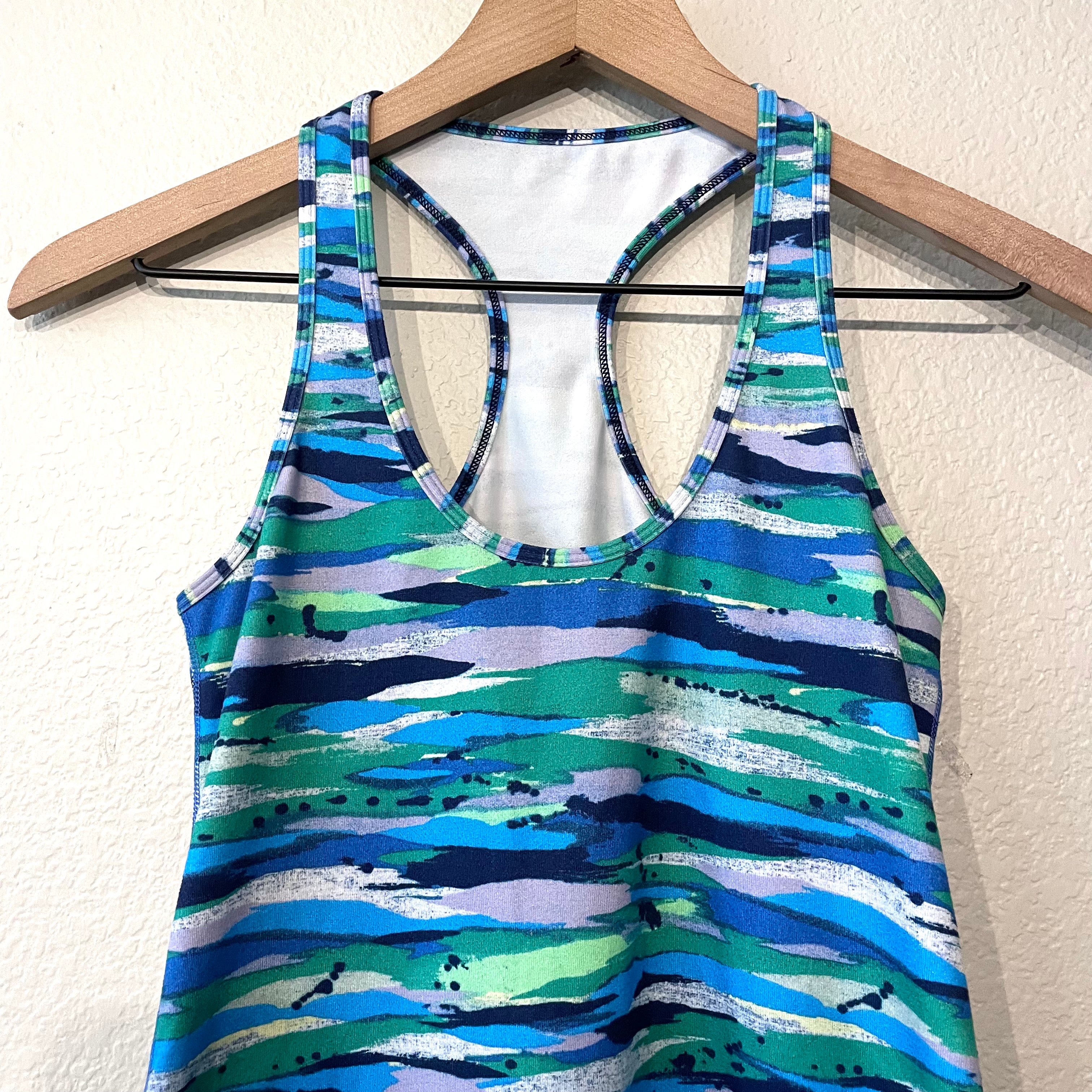 Abstract Racerback Tank Top