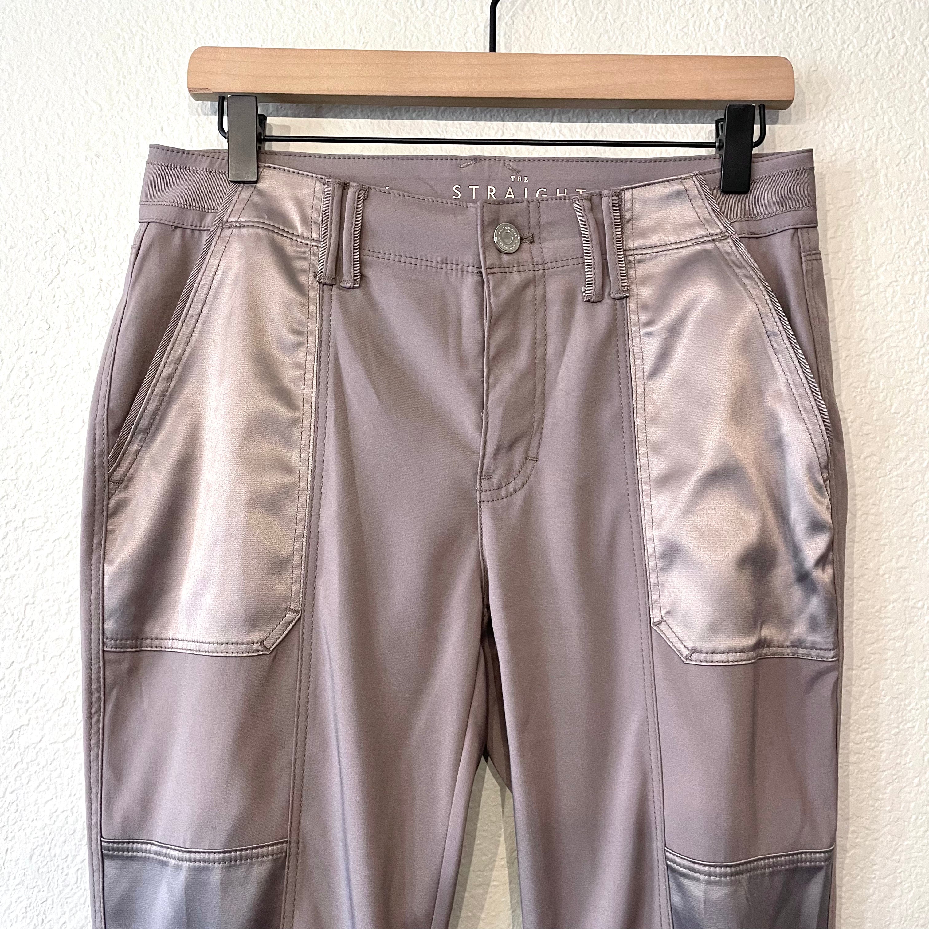 Satin Trim Roll Up Pants