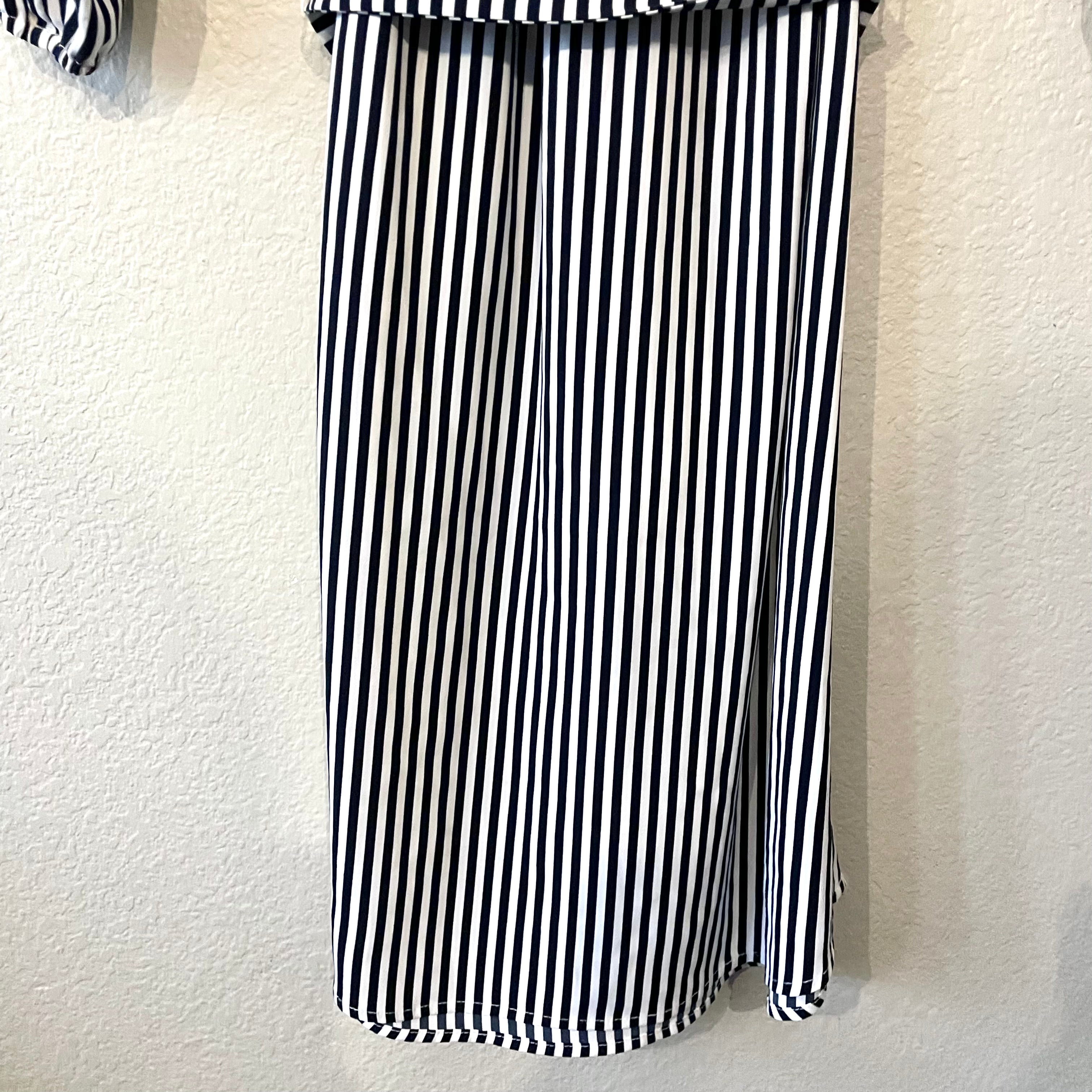 Striped Off Shoulder Dress