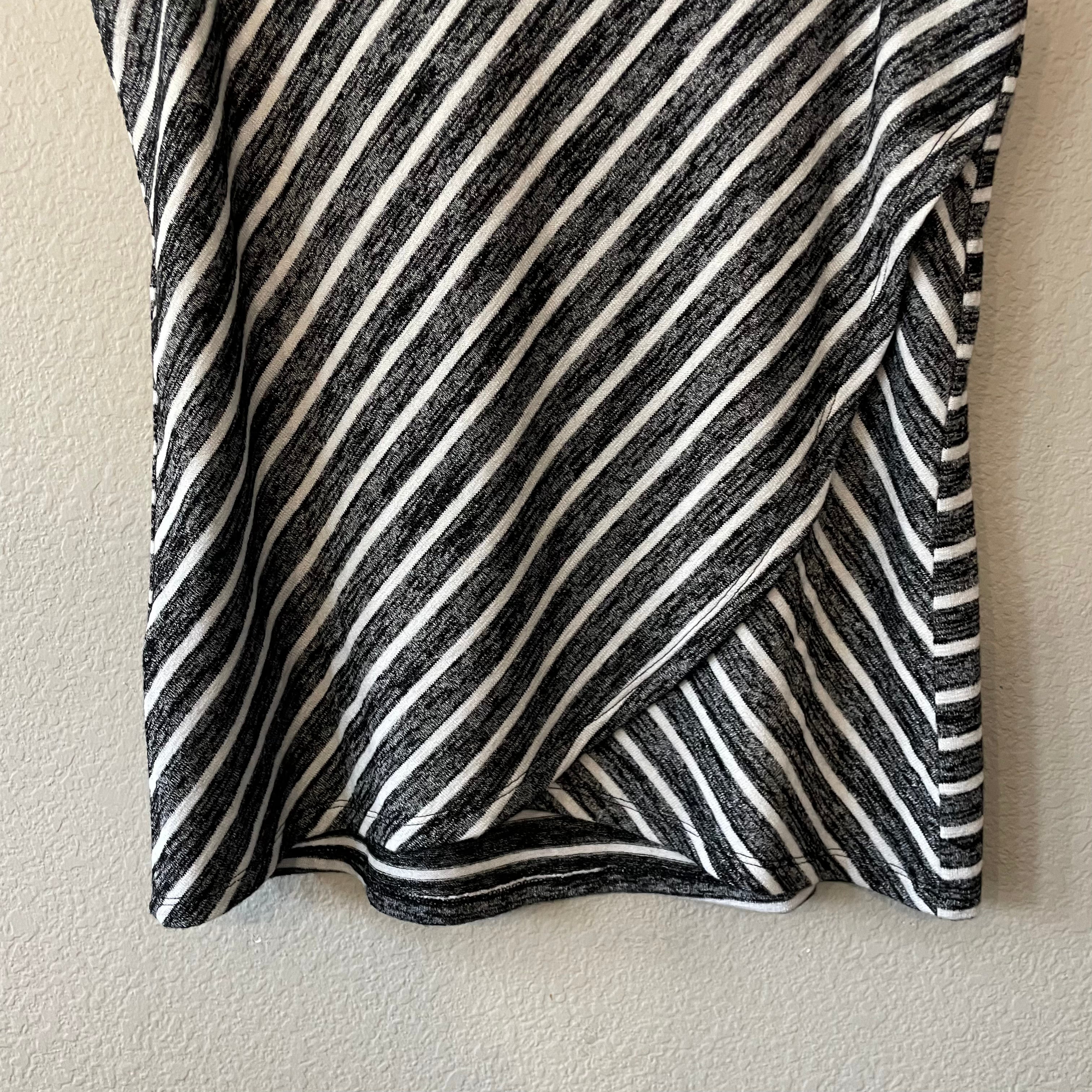 Striped Crossover Back Top