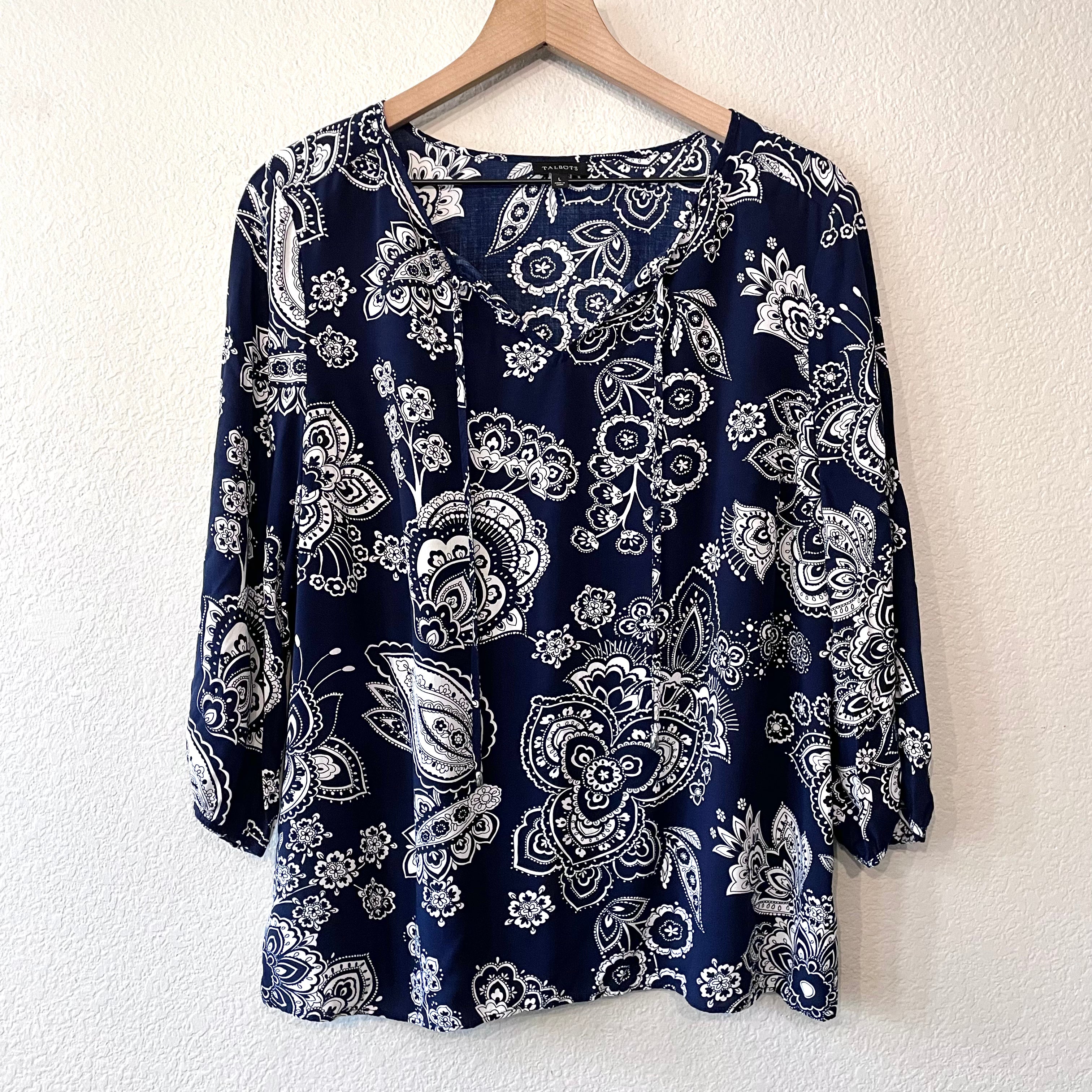 Paisley Tie Front Top