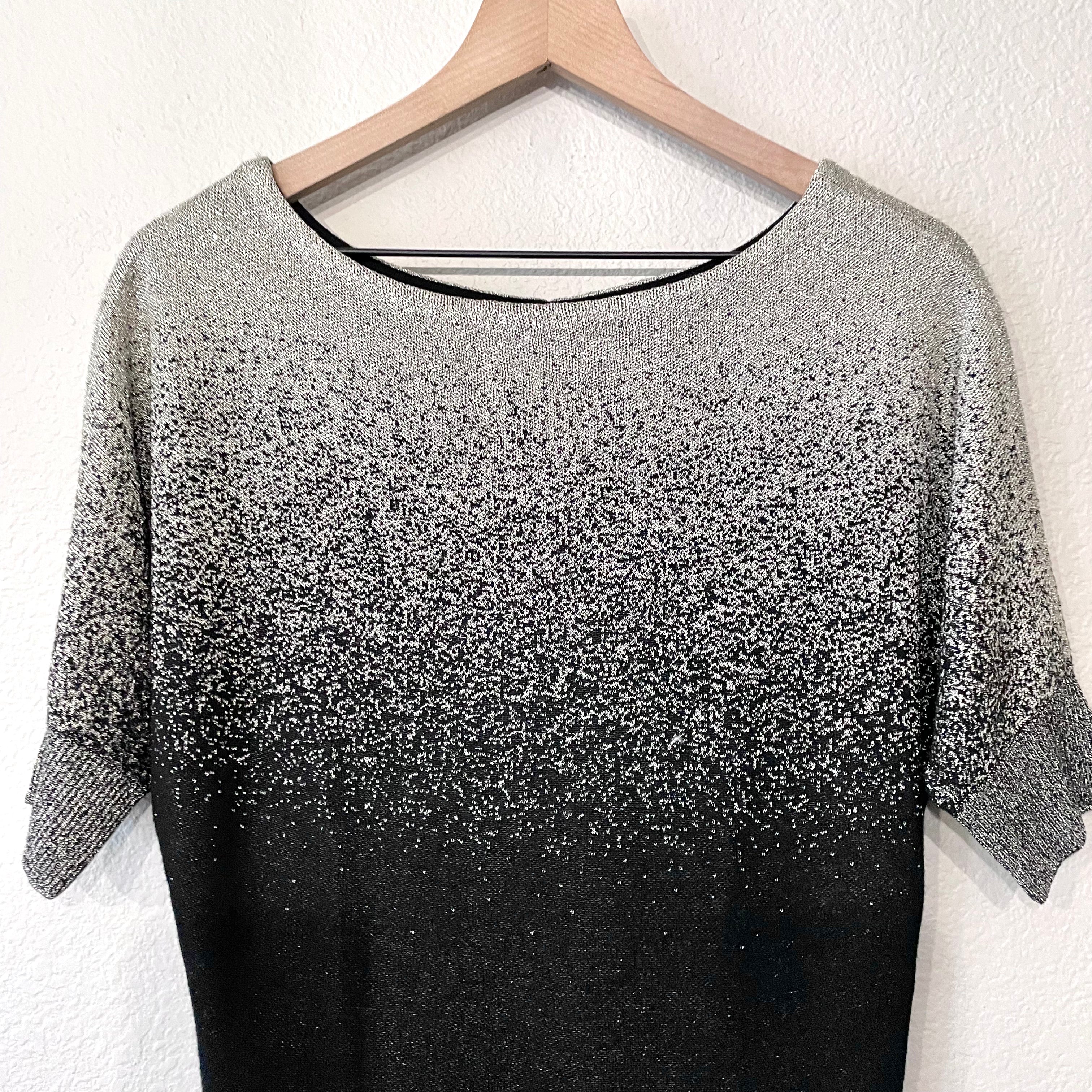 Ombré Metallic Sweater