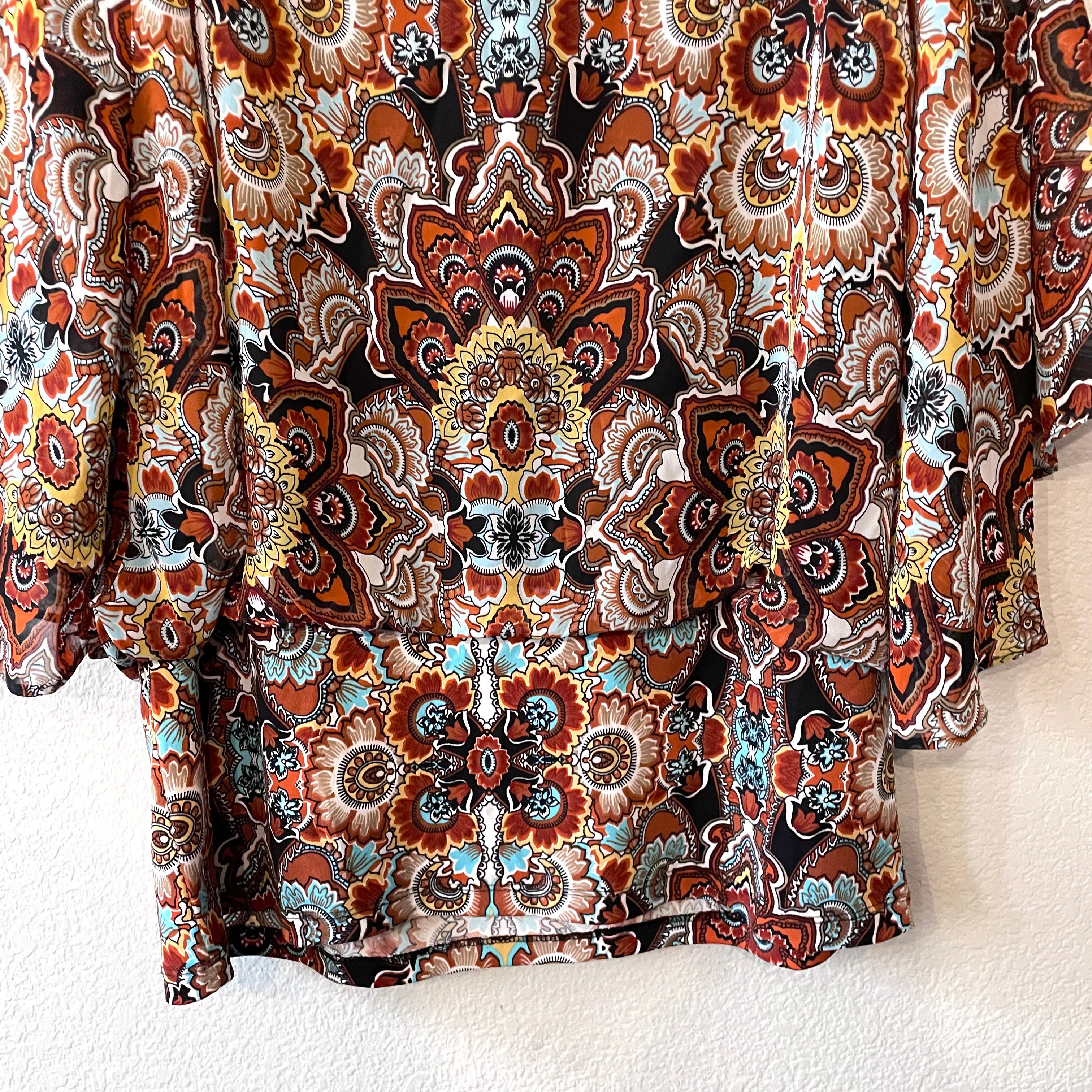 Floral Banded Waist Blouse