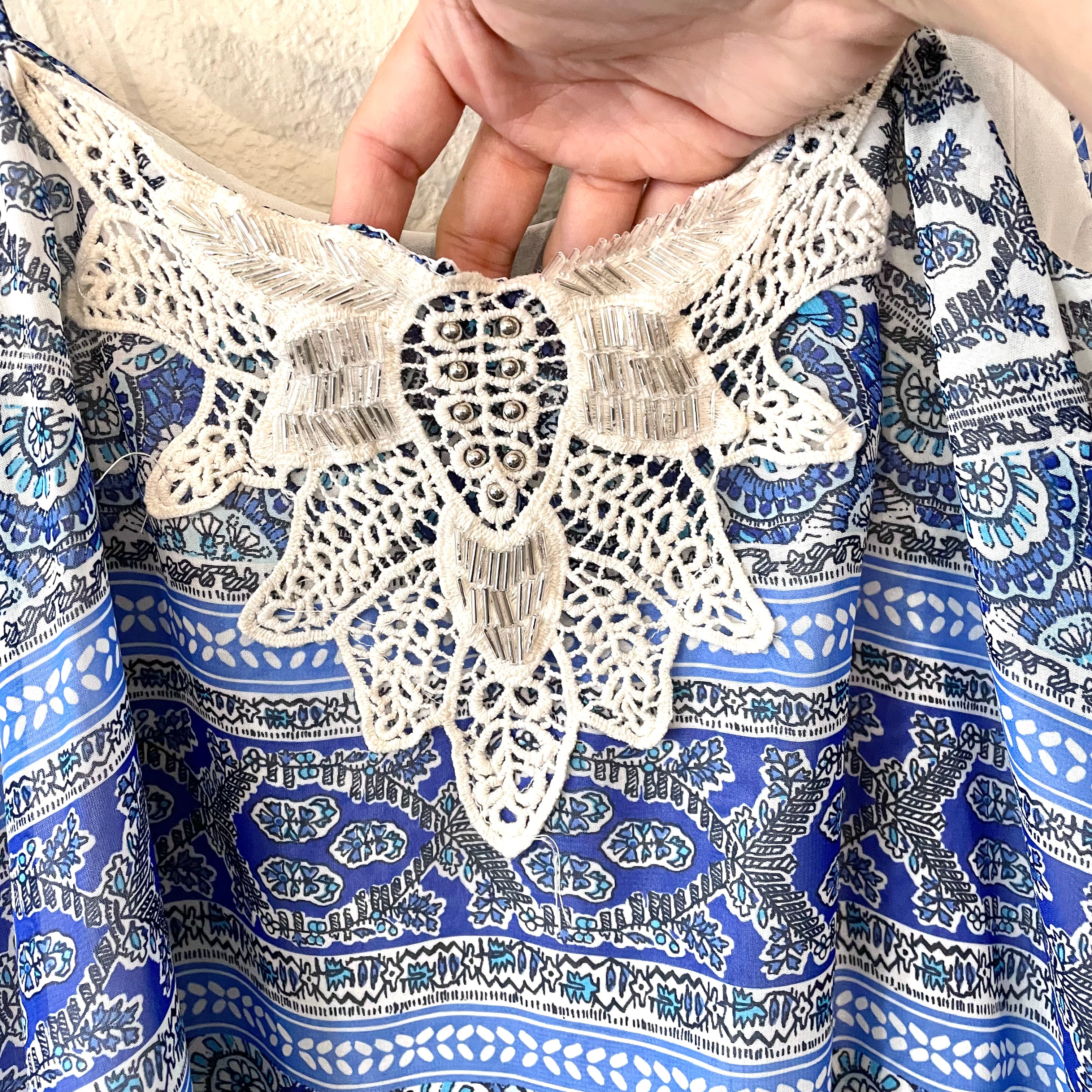 Crochet Bead Appliqué Top