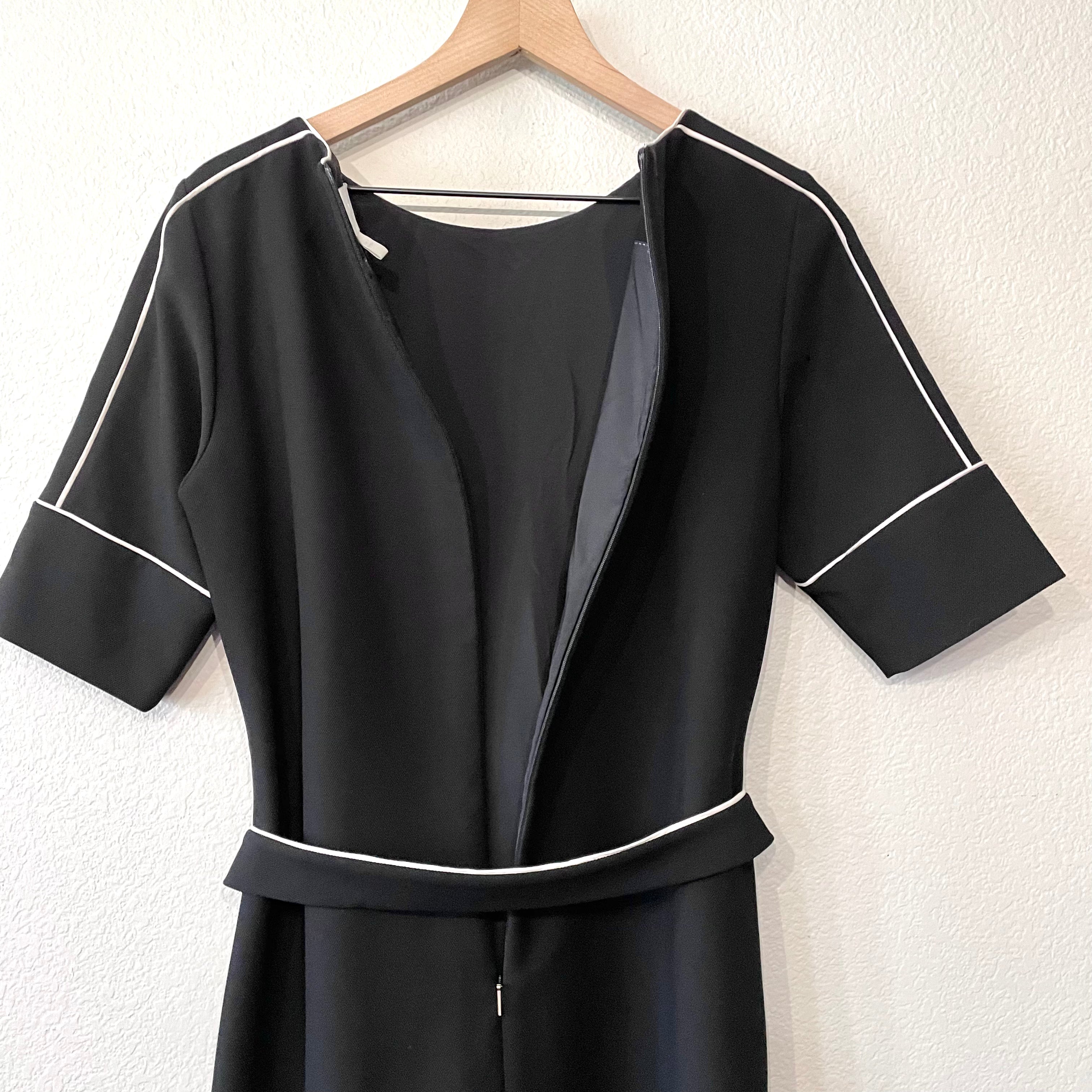 Piped Trim Shift Dress