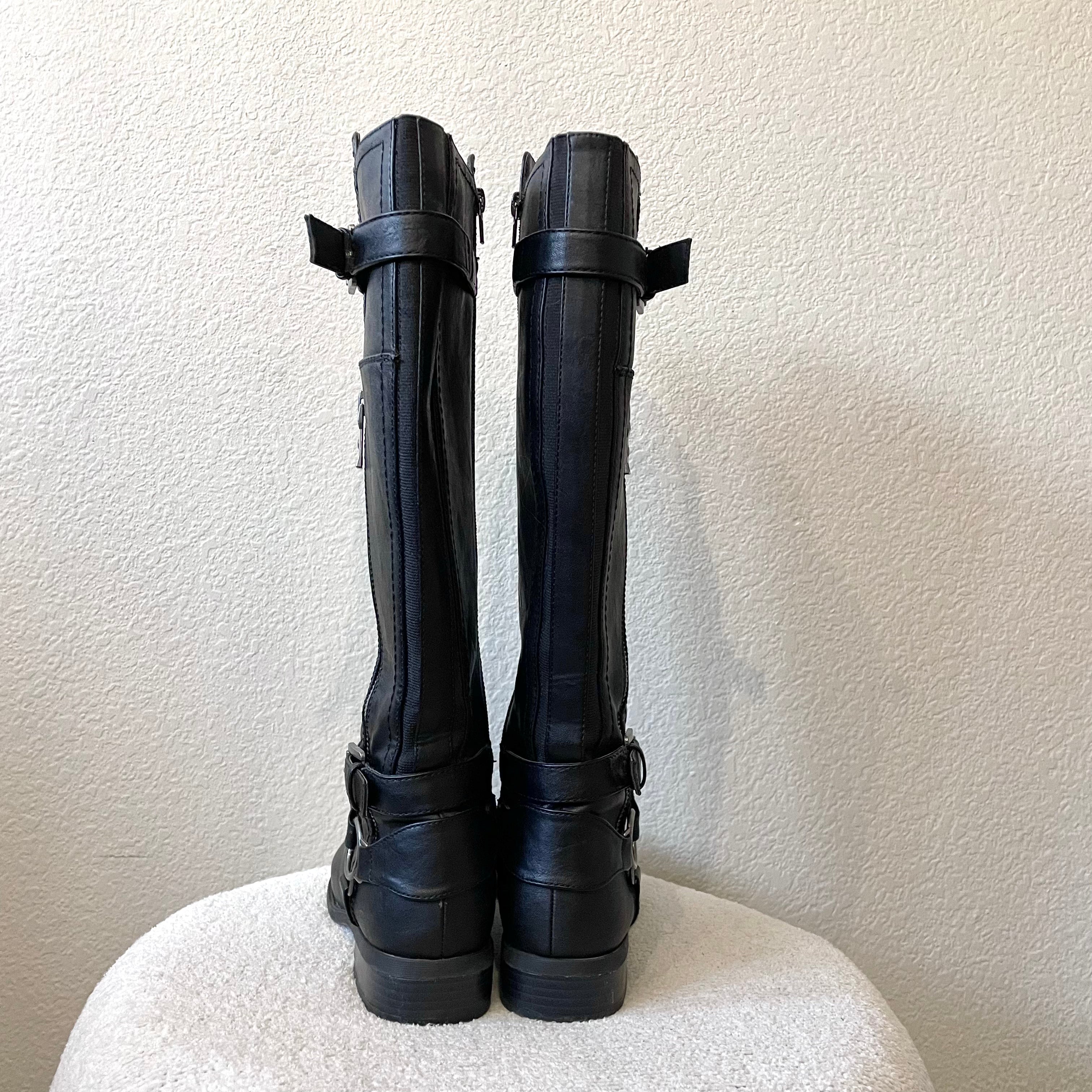 Buckle Knee High Boots