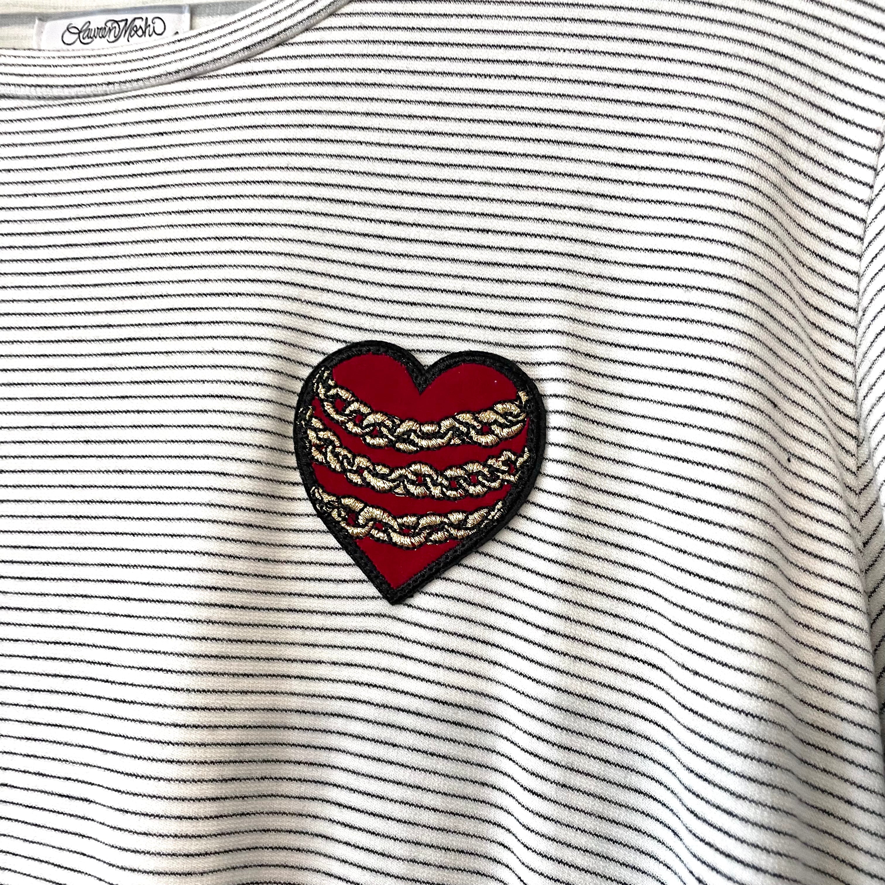 Striped Chain Heart Top