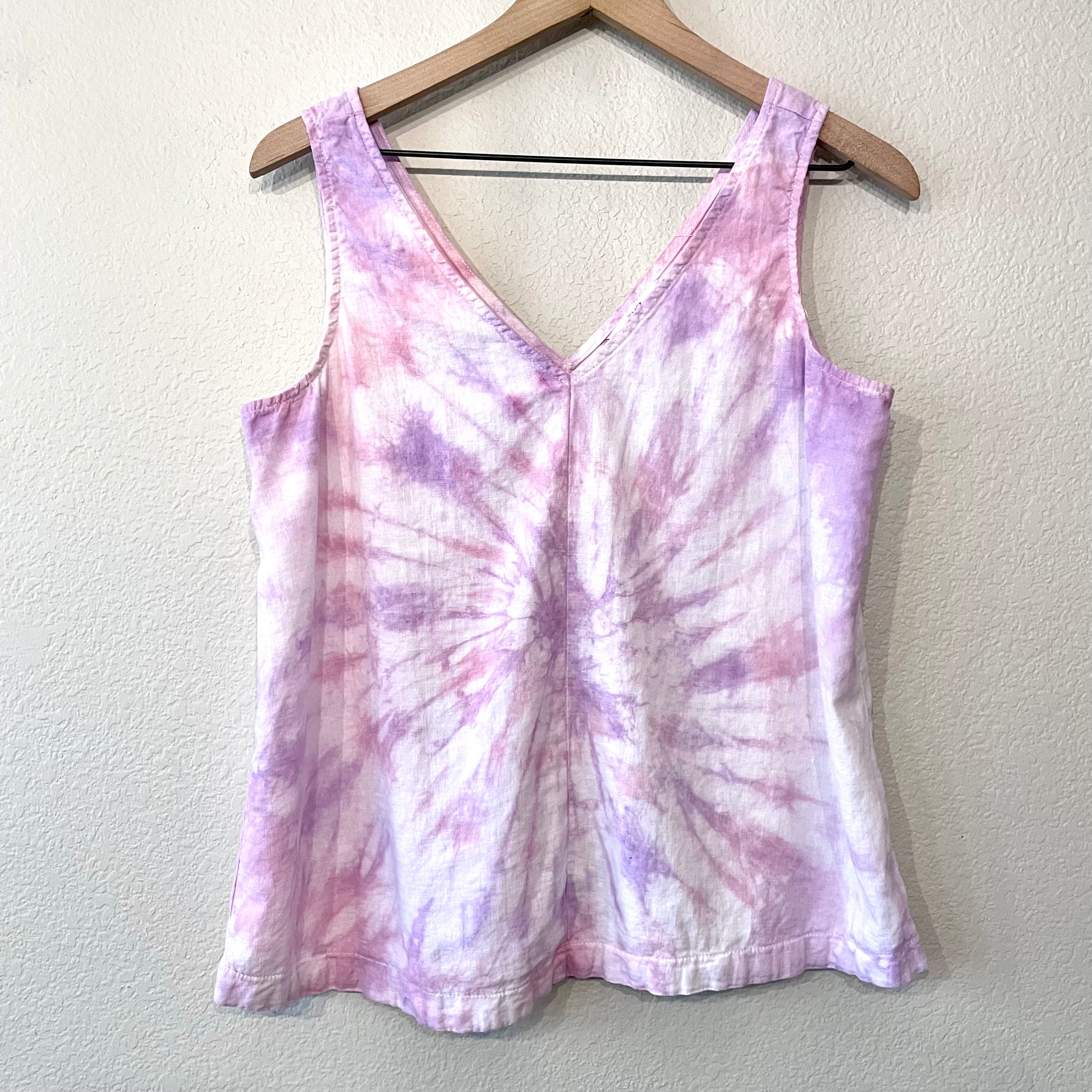 Tie Dye Linen Blend Tank Top