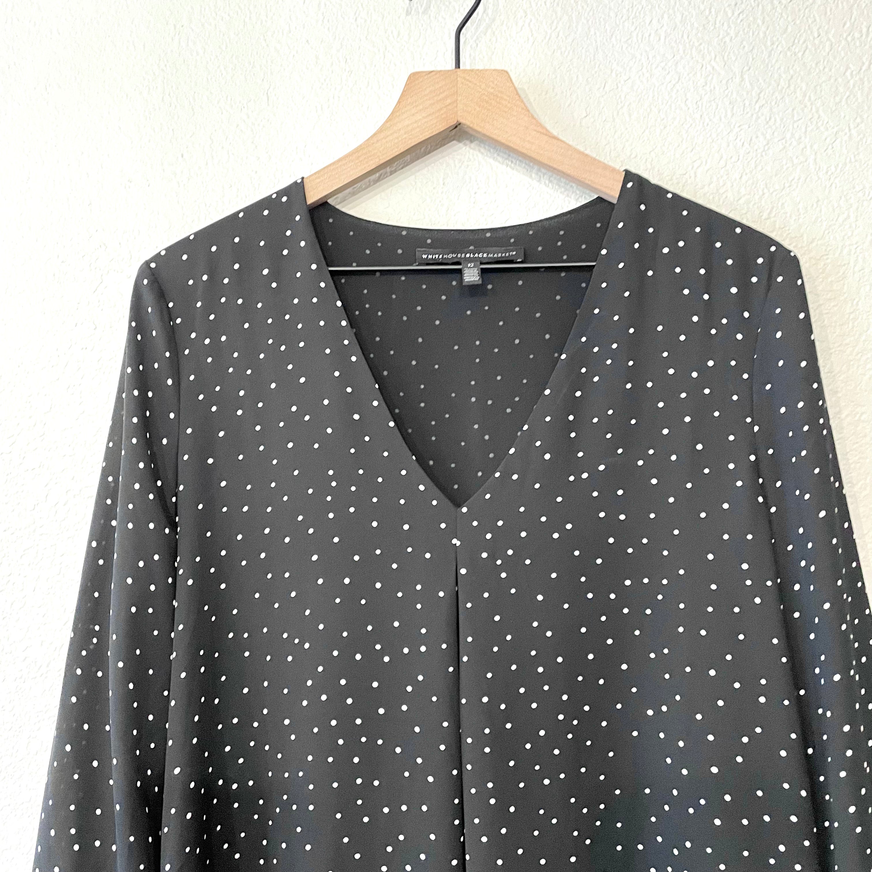 Polka Dot V-Neck Blouse