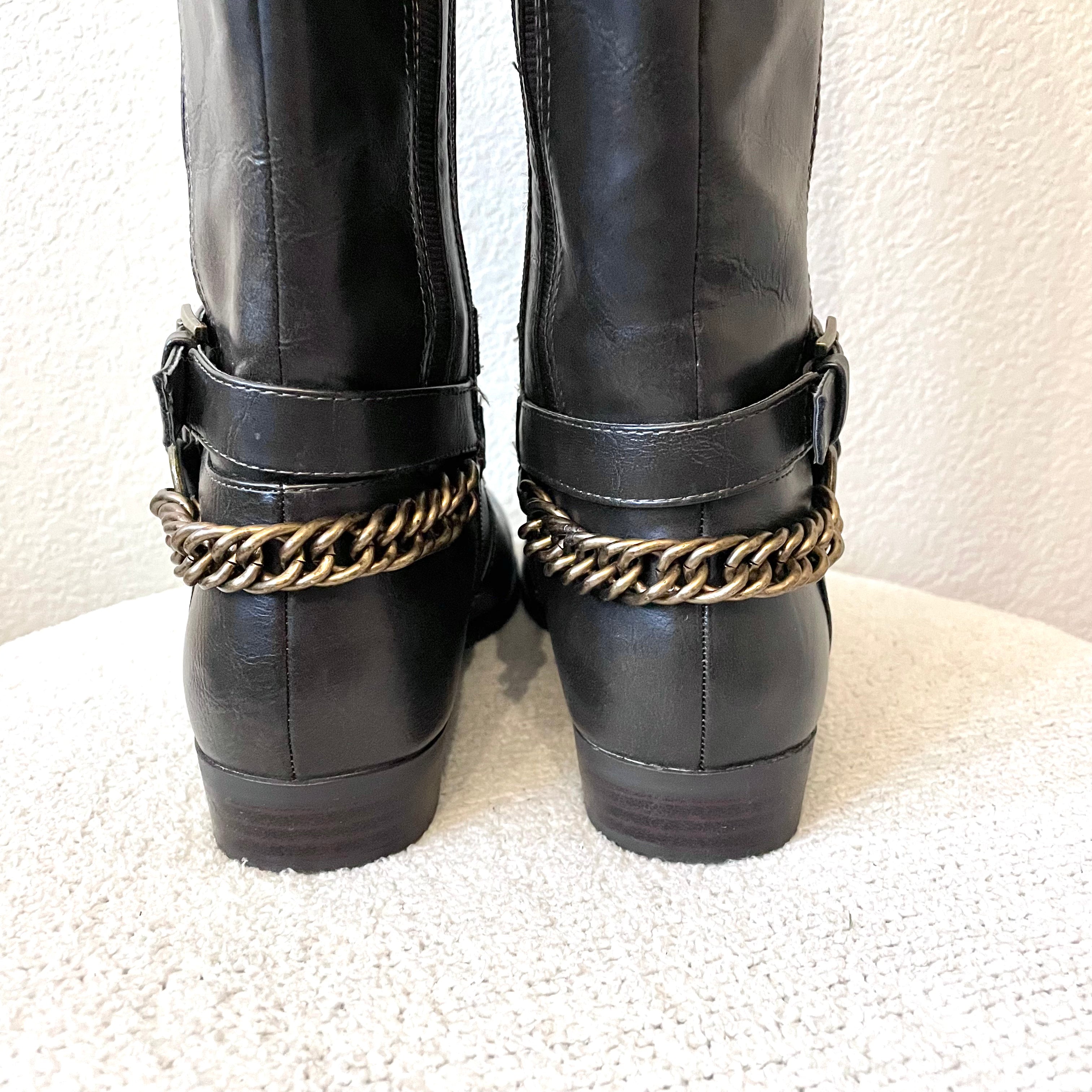 Chain Knee High Boots