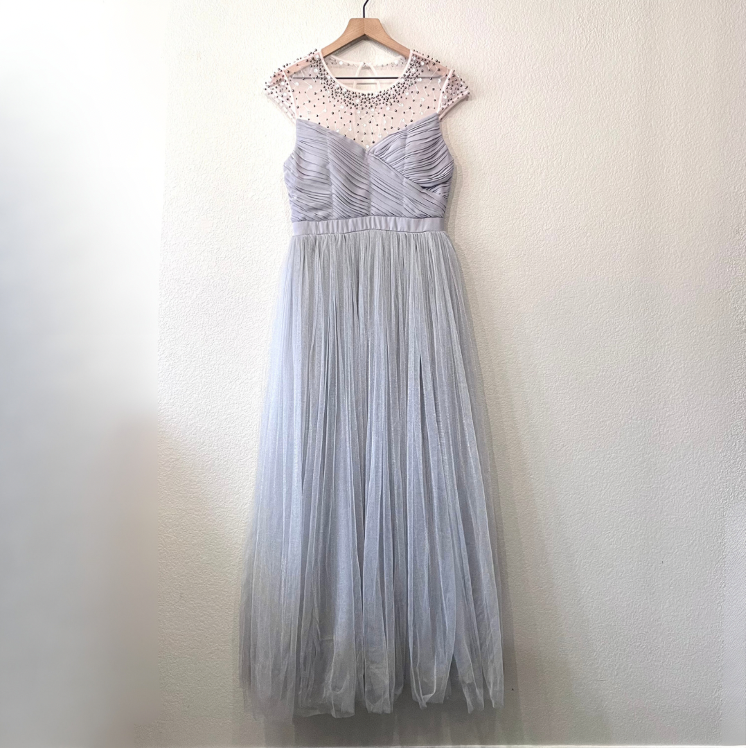 Tulle Beaded Maxi Dress