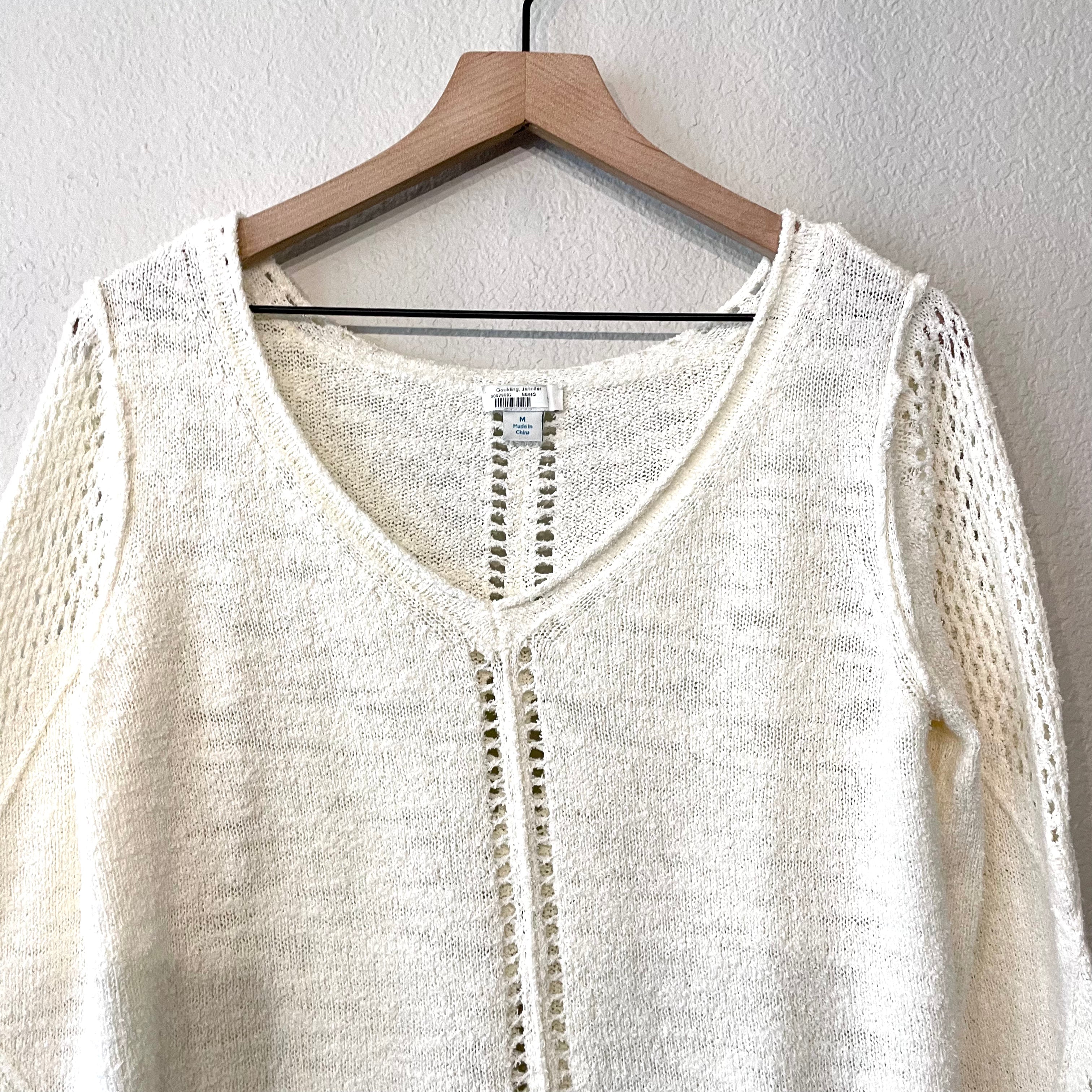 Textured Pointelle Sweater