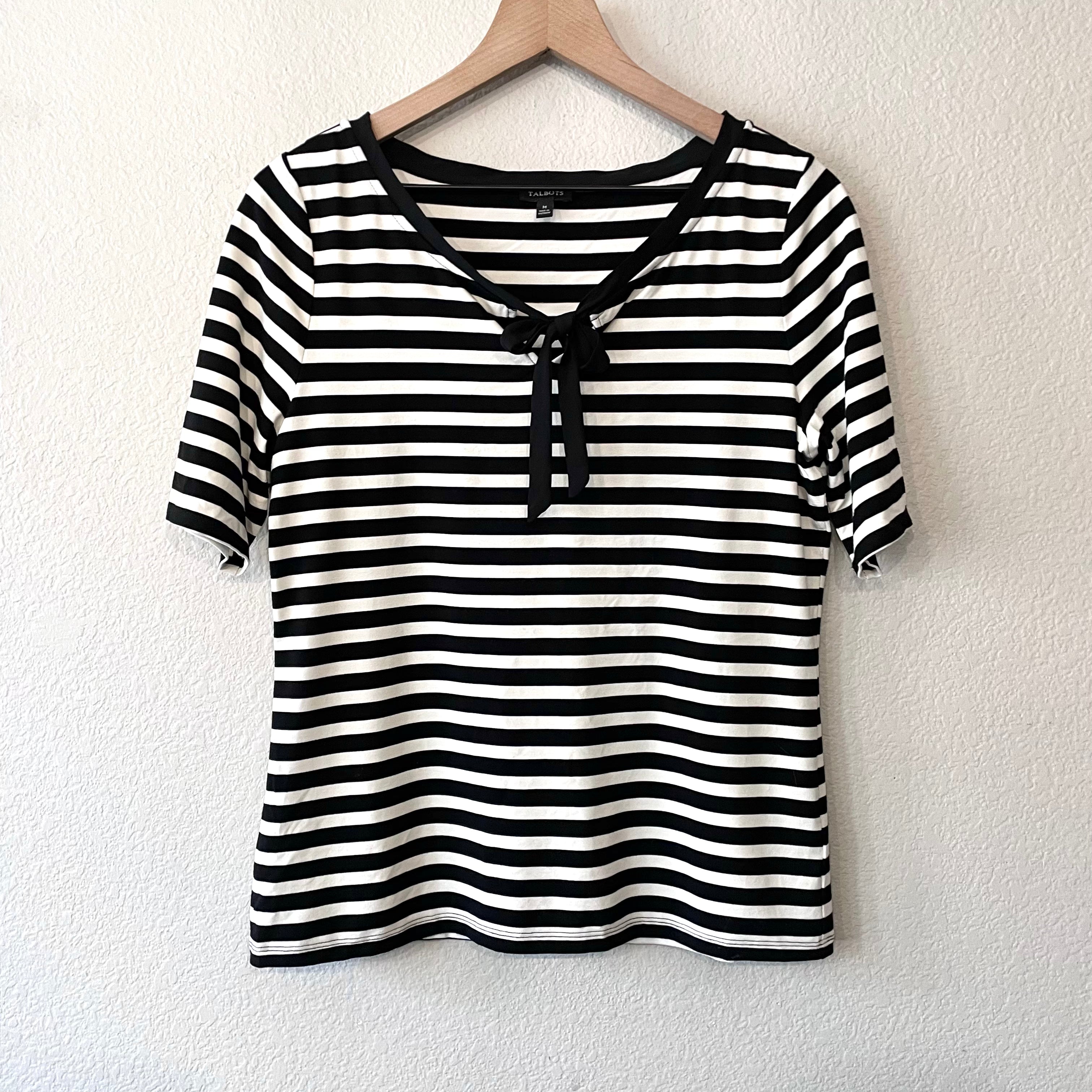 Striped Bow Tee