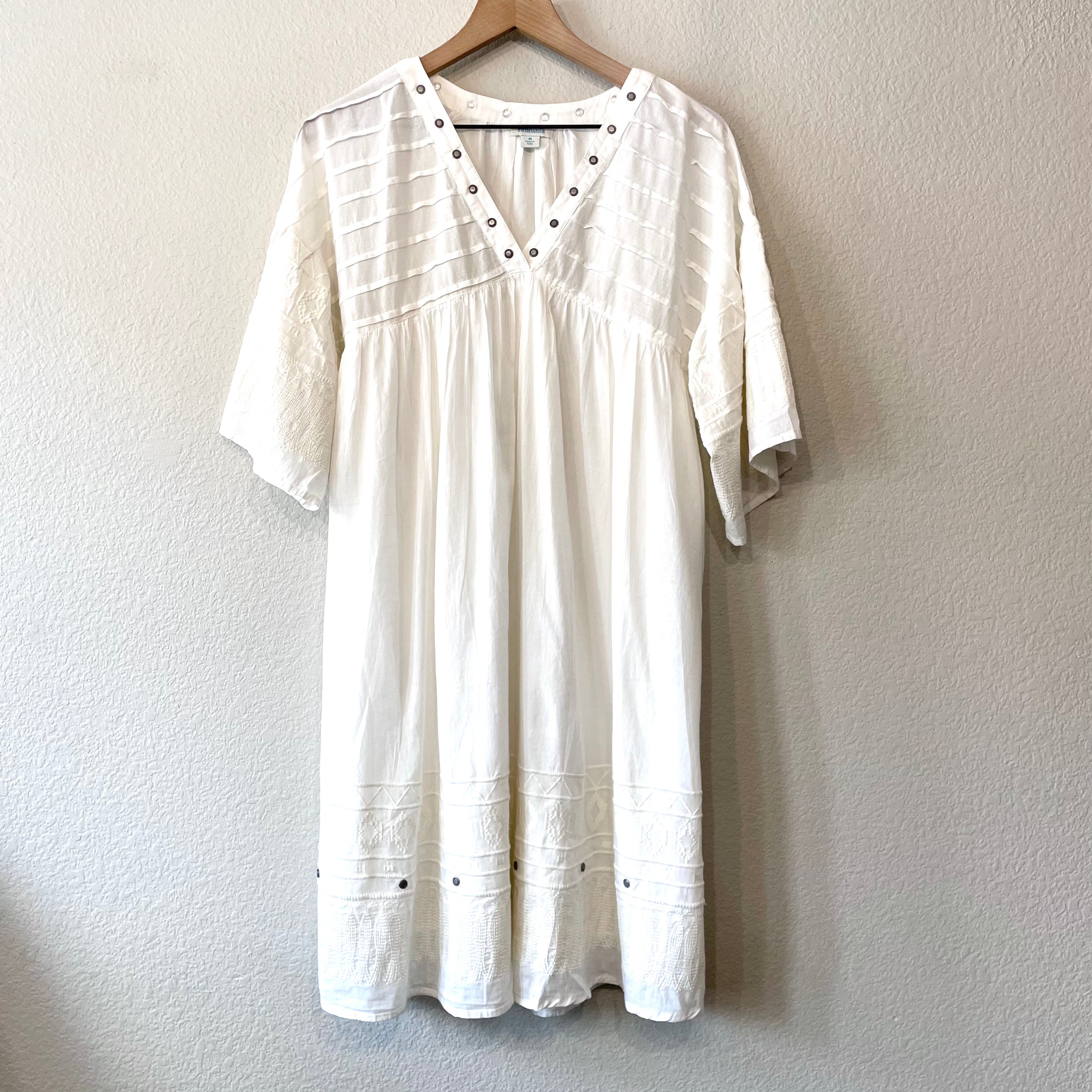 Boho Embroidered Stud Dress