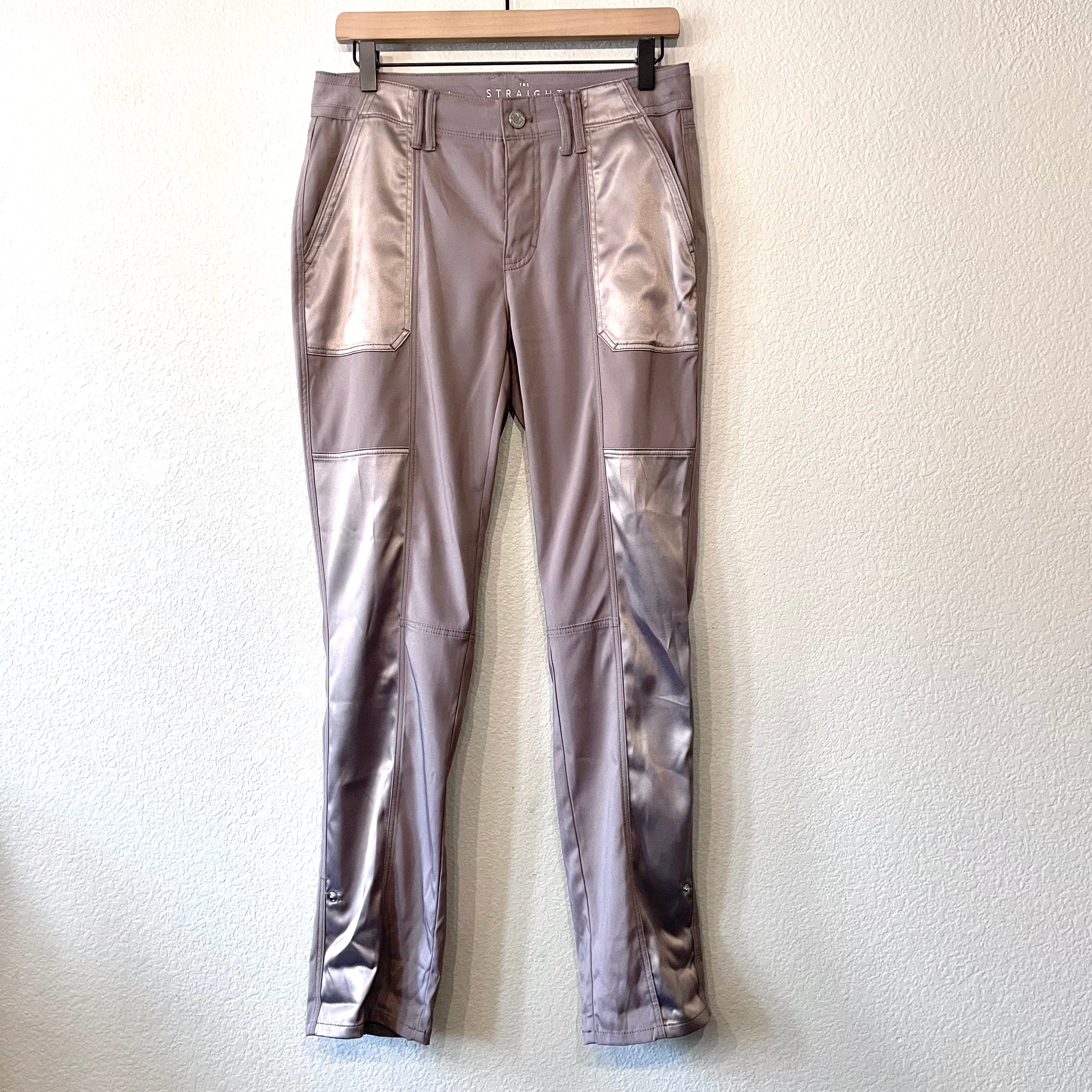 Satin Trim Roll Up Pants