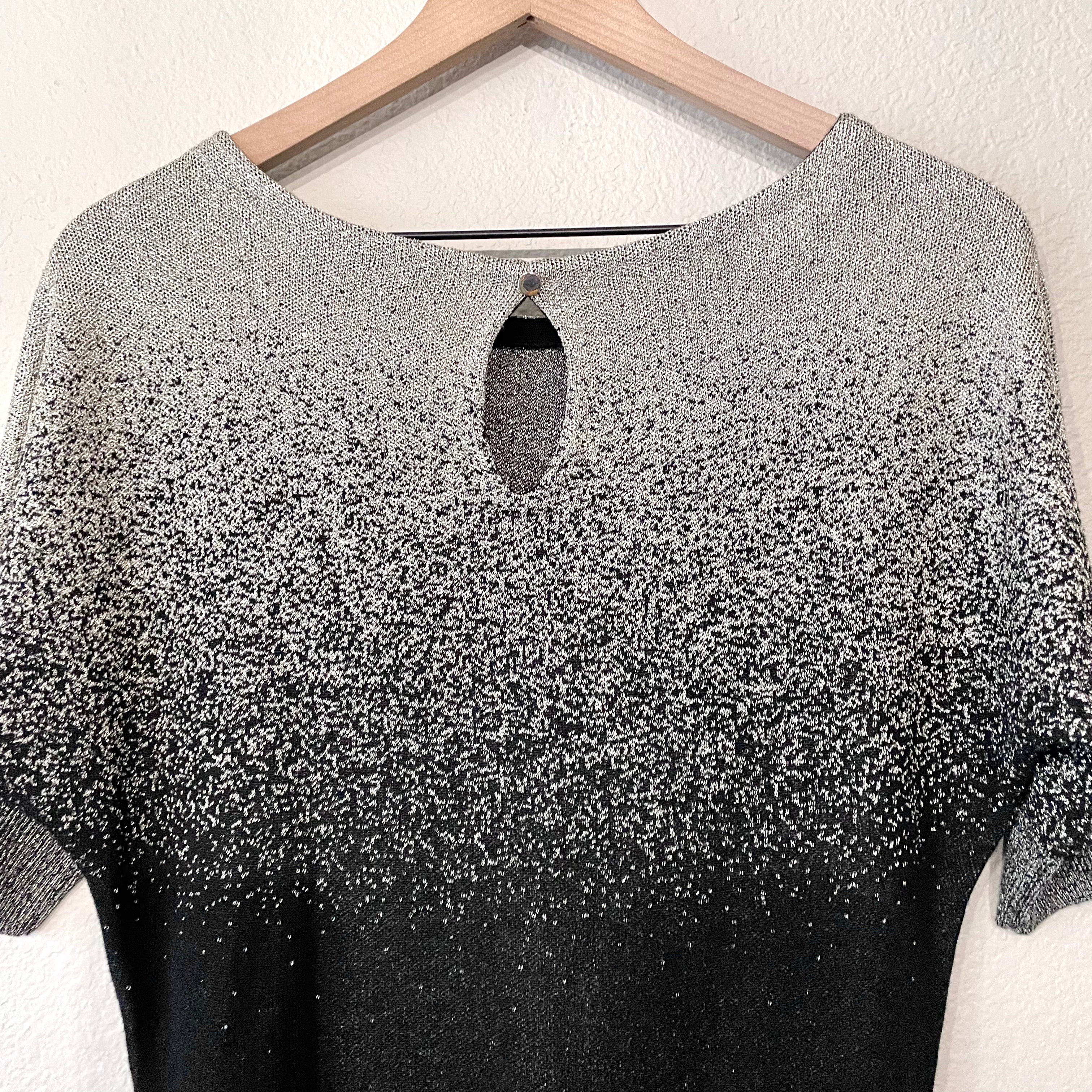 Ombré Metallic Sweater