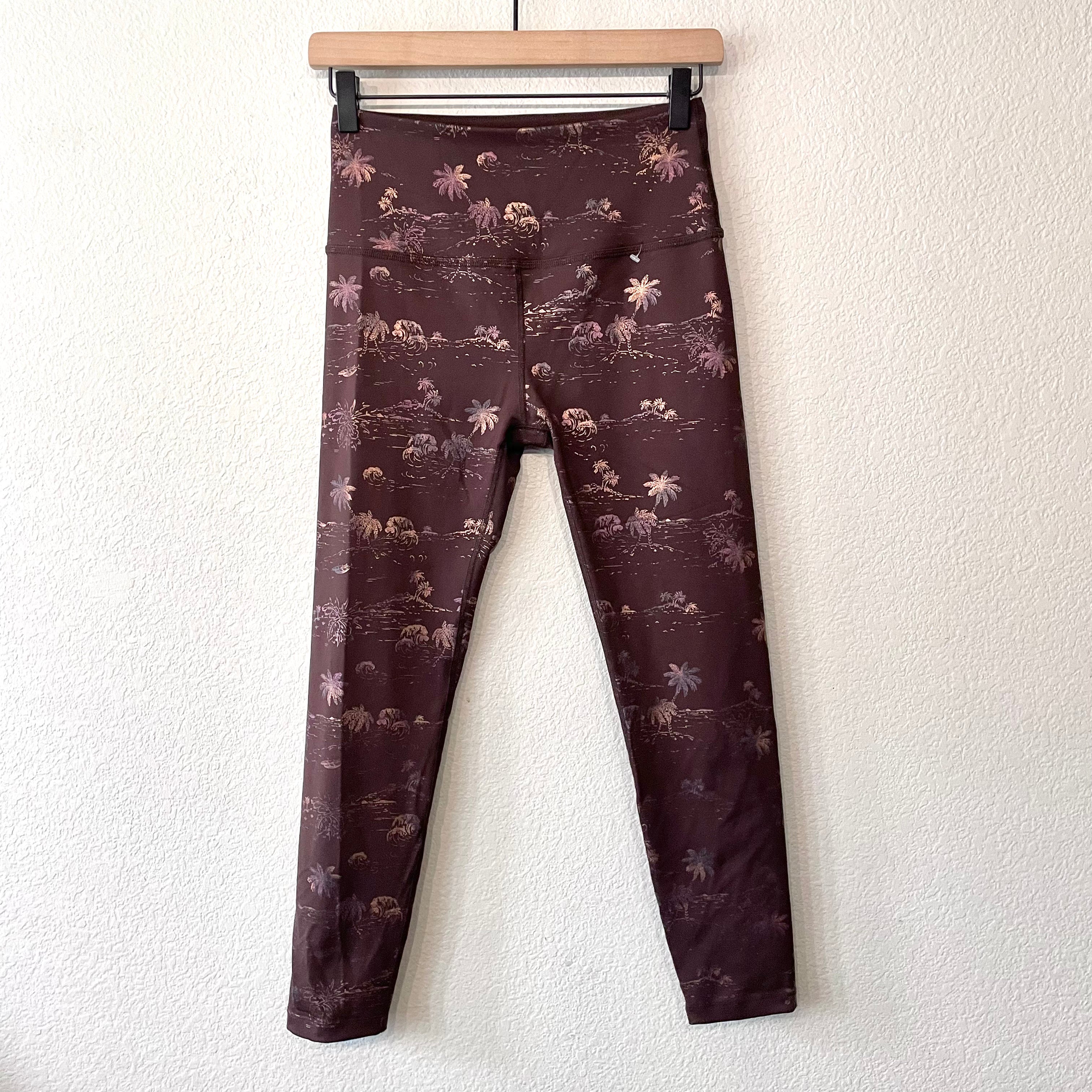 Metallic Palm Tree Leggings