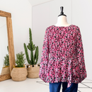 Floral Accordion Pleated Blouse-1