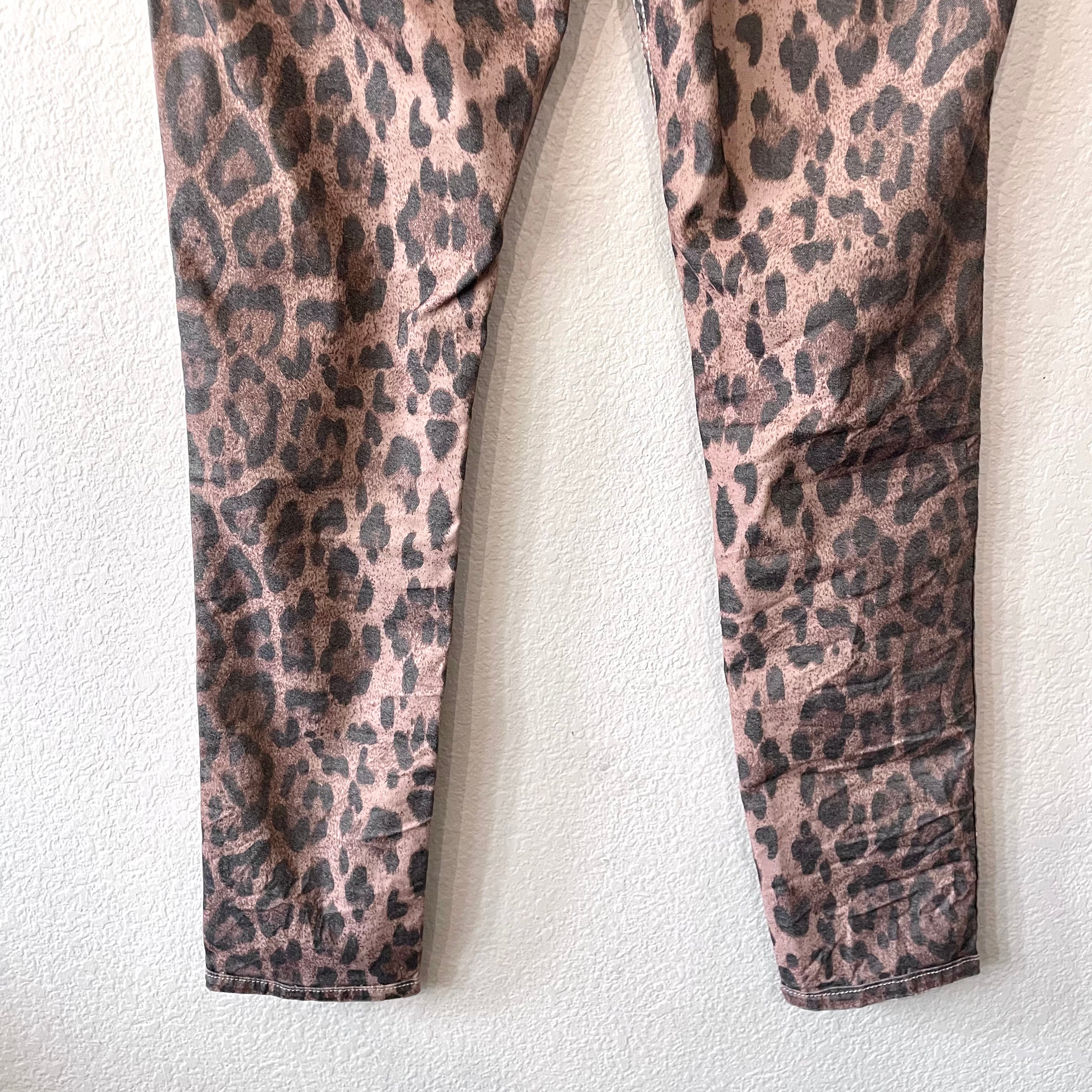 Reversible Leopard Print Jeans