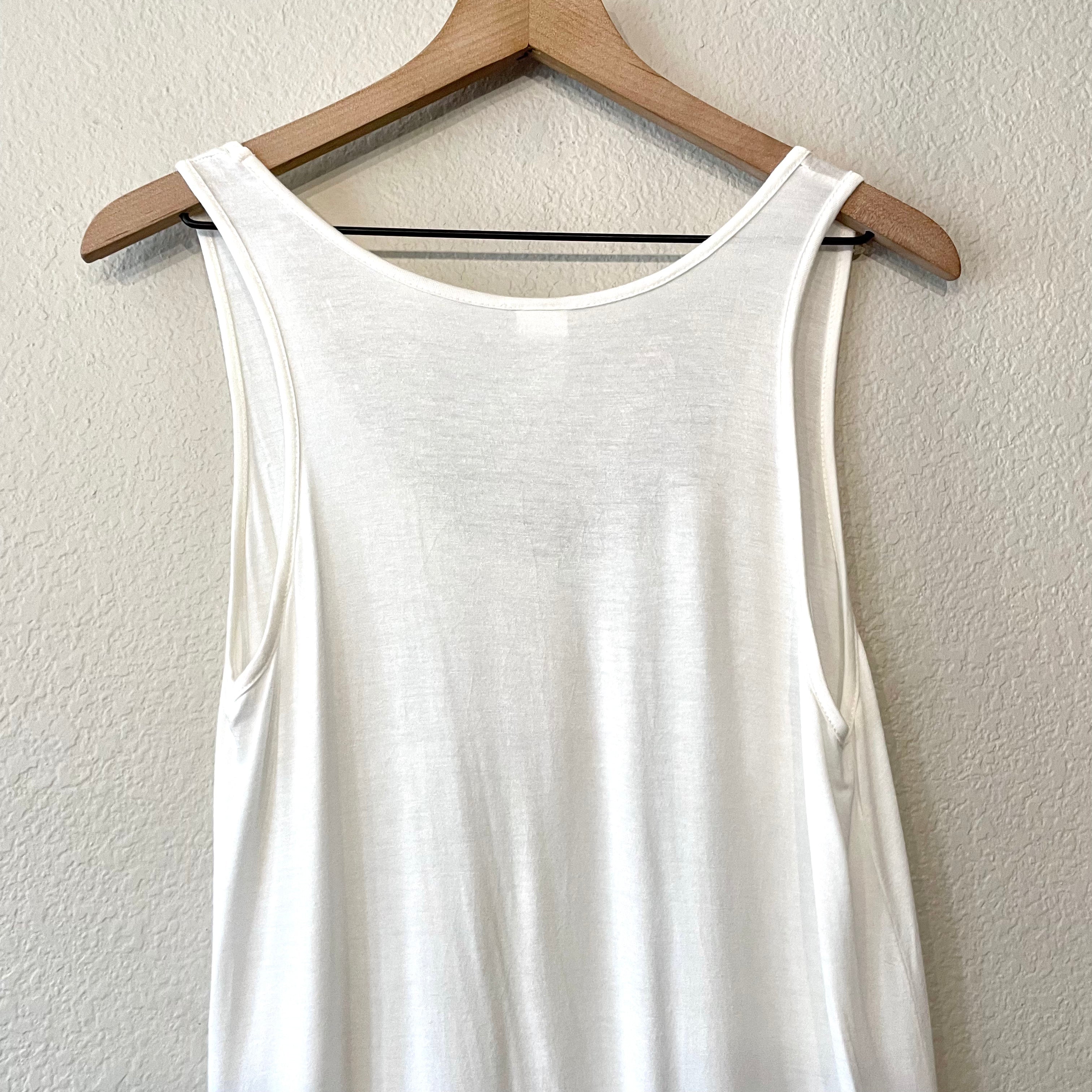 Sleeveless Poly Hem Tunic