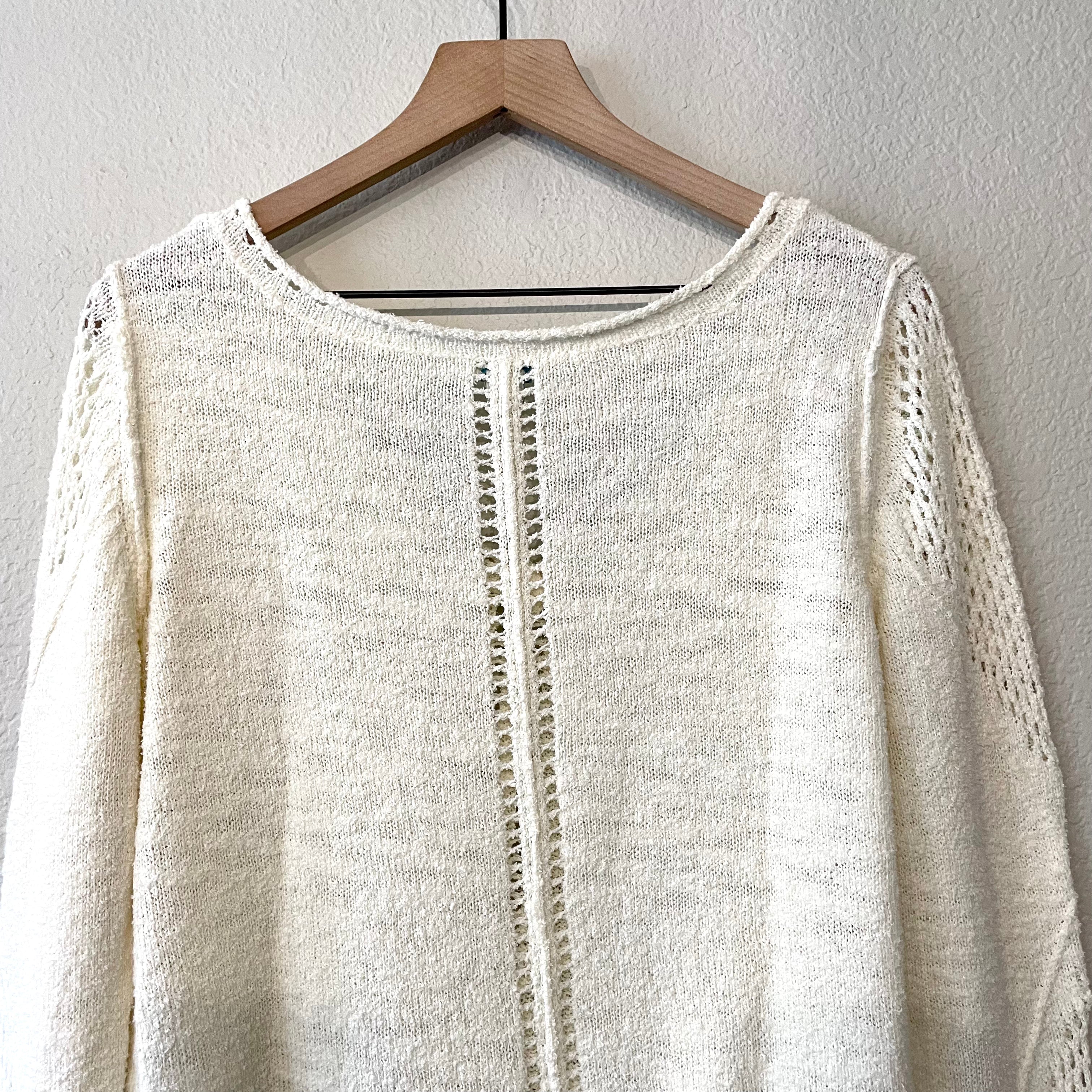 Textured Pointelle Sweater