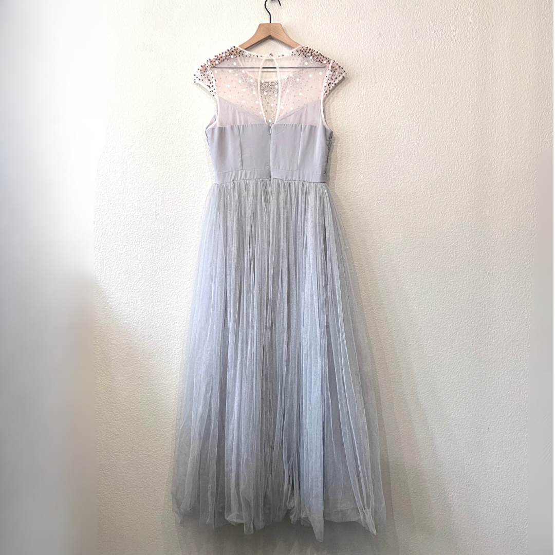 Tulle Beaded Maxi Dress