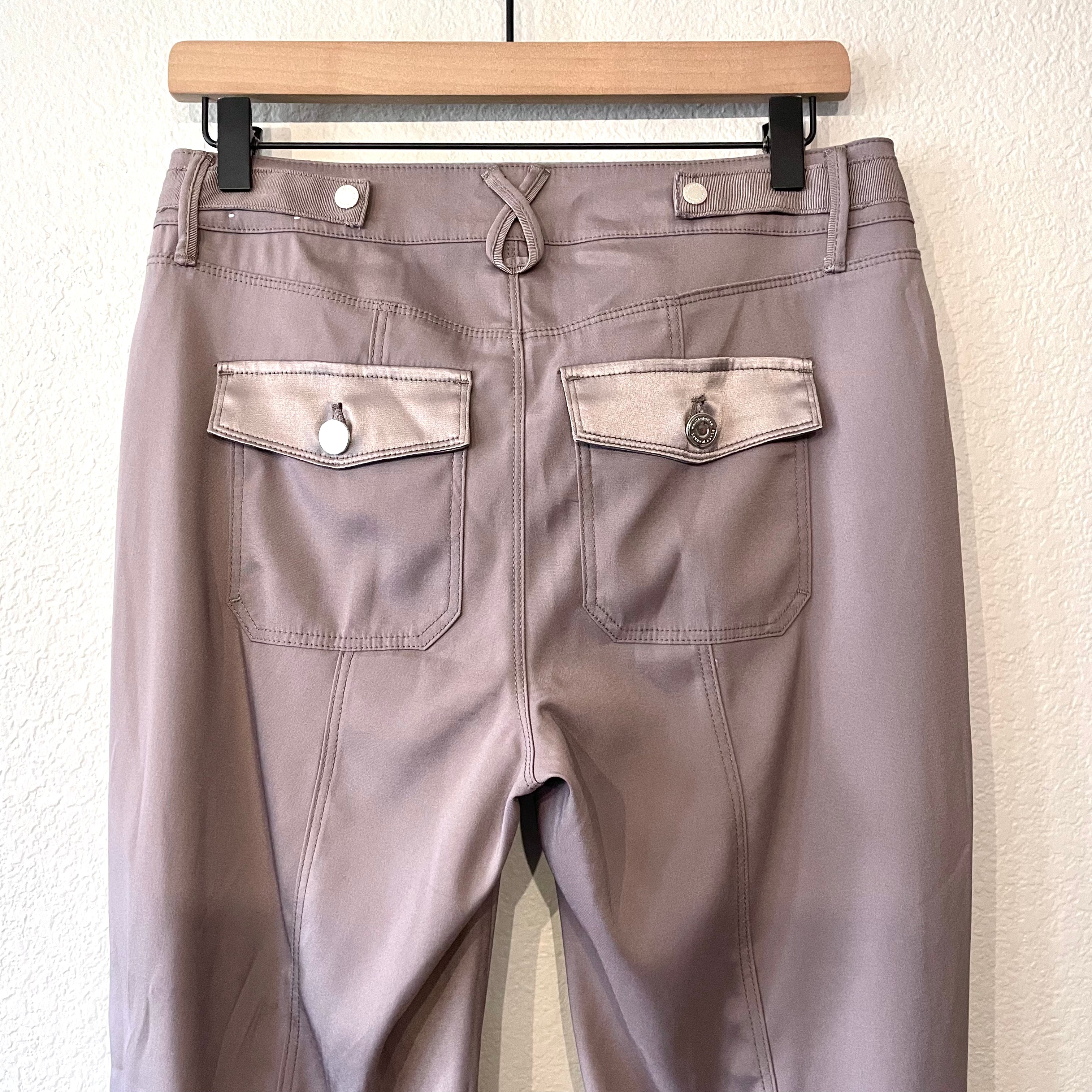 Satin Trim Roll Up Pants