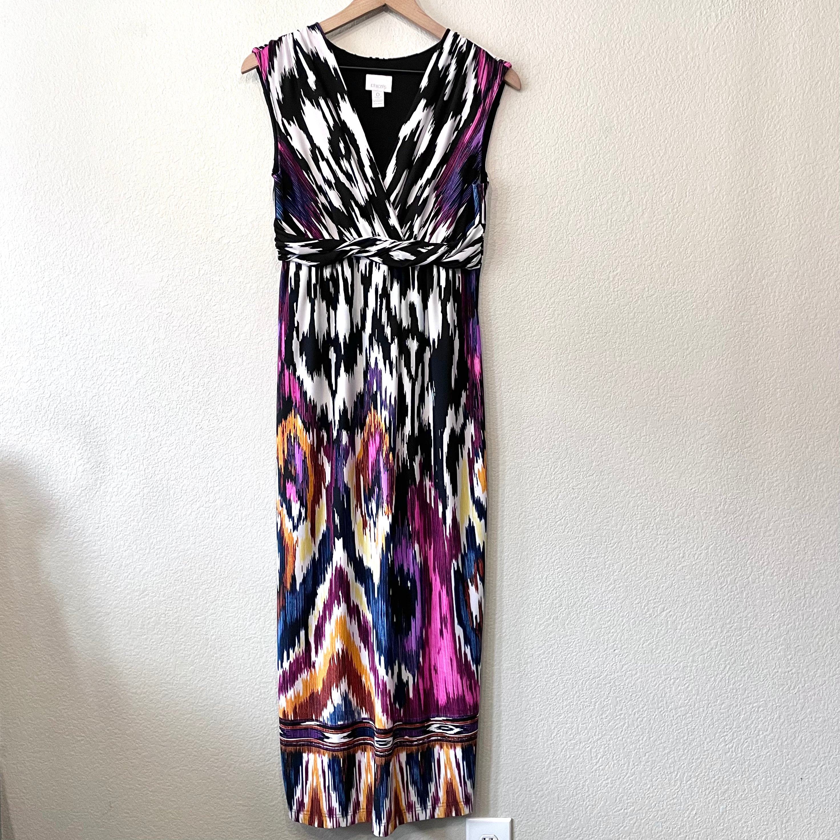 Ikat Stretch Maxi Dress