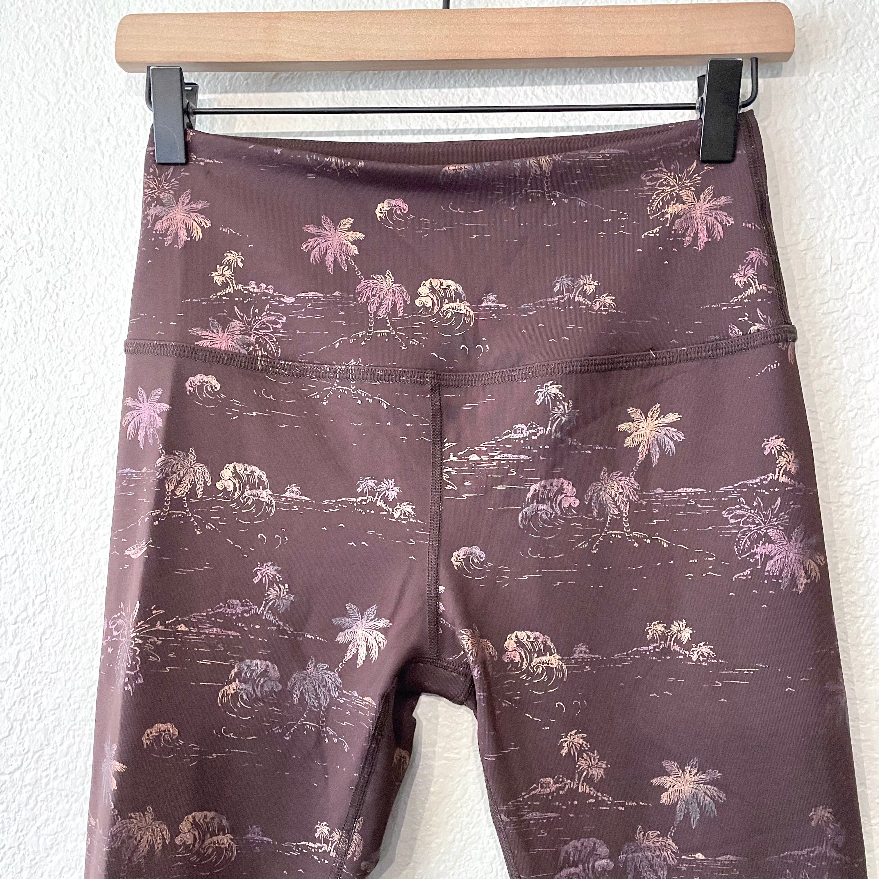 Metallic Palm Tree Leggings