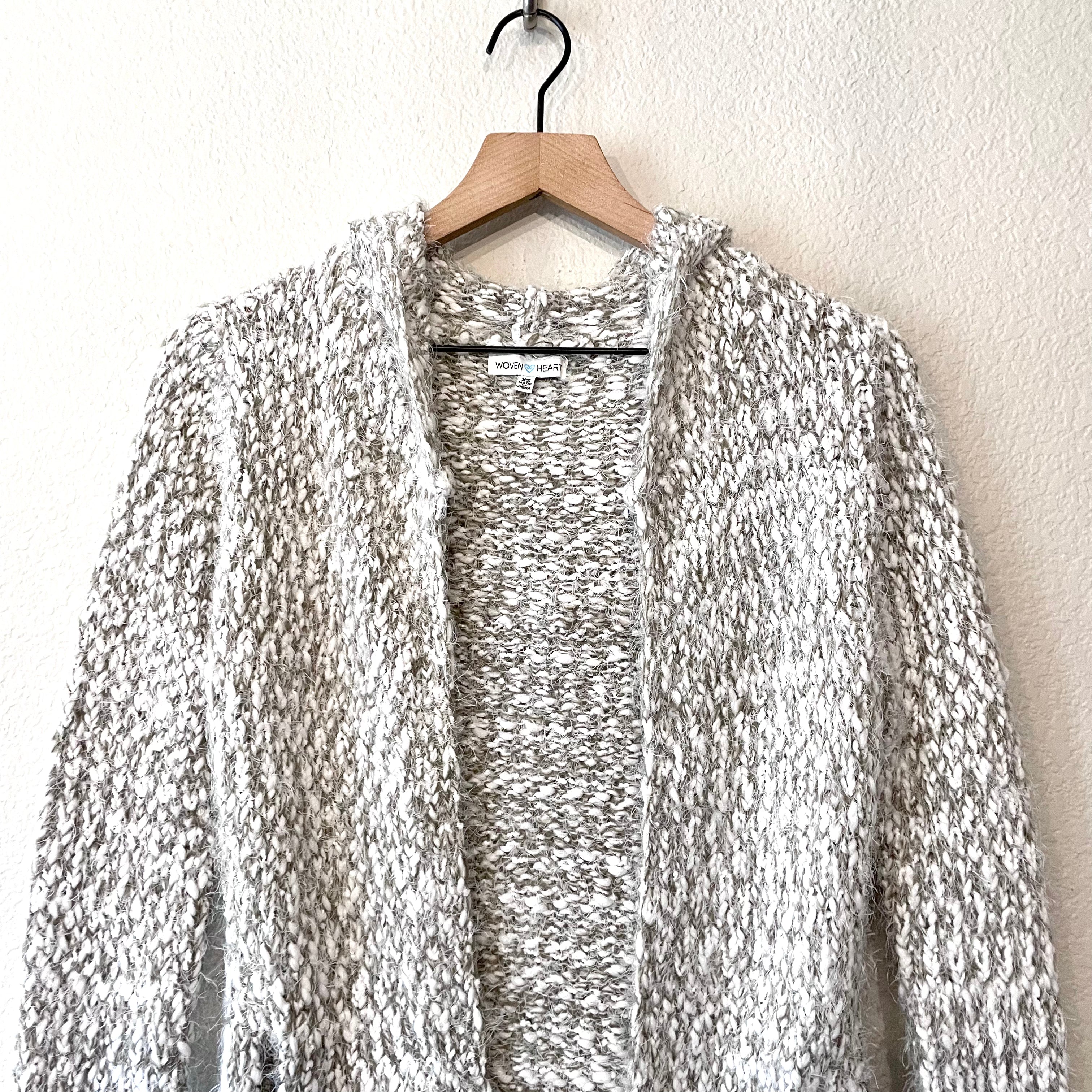 Chenille Hooded Cardigan