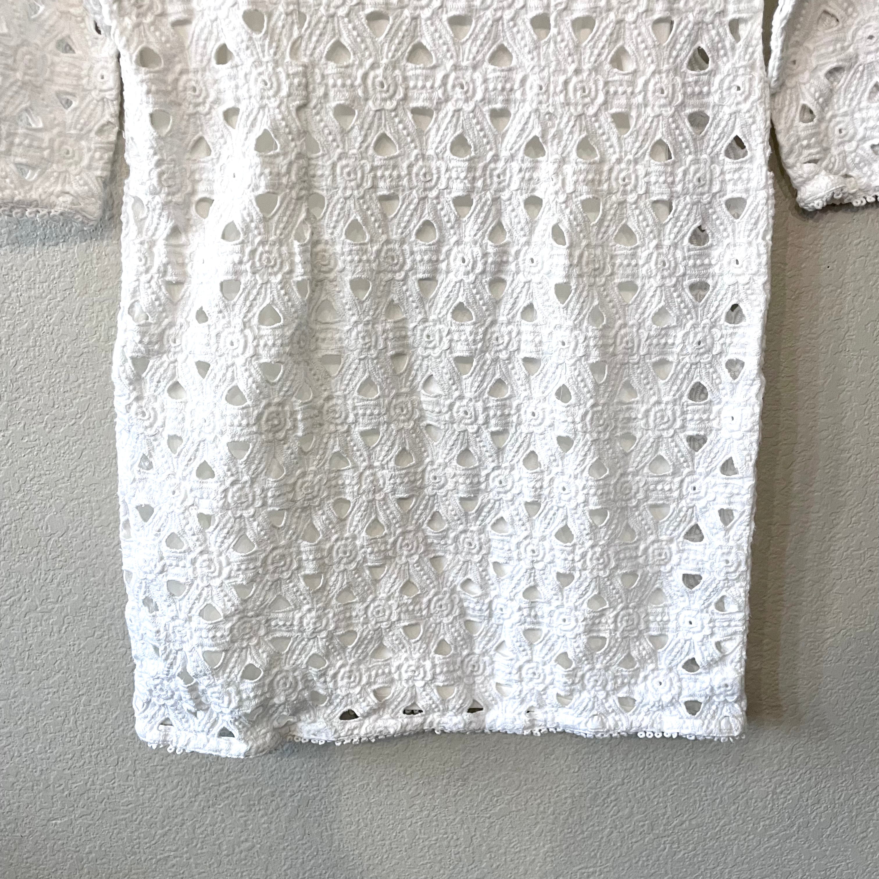 Eyelet Overlay Dress