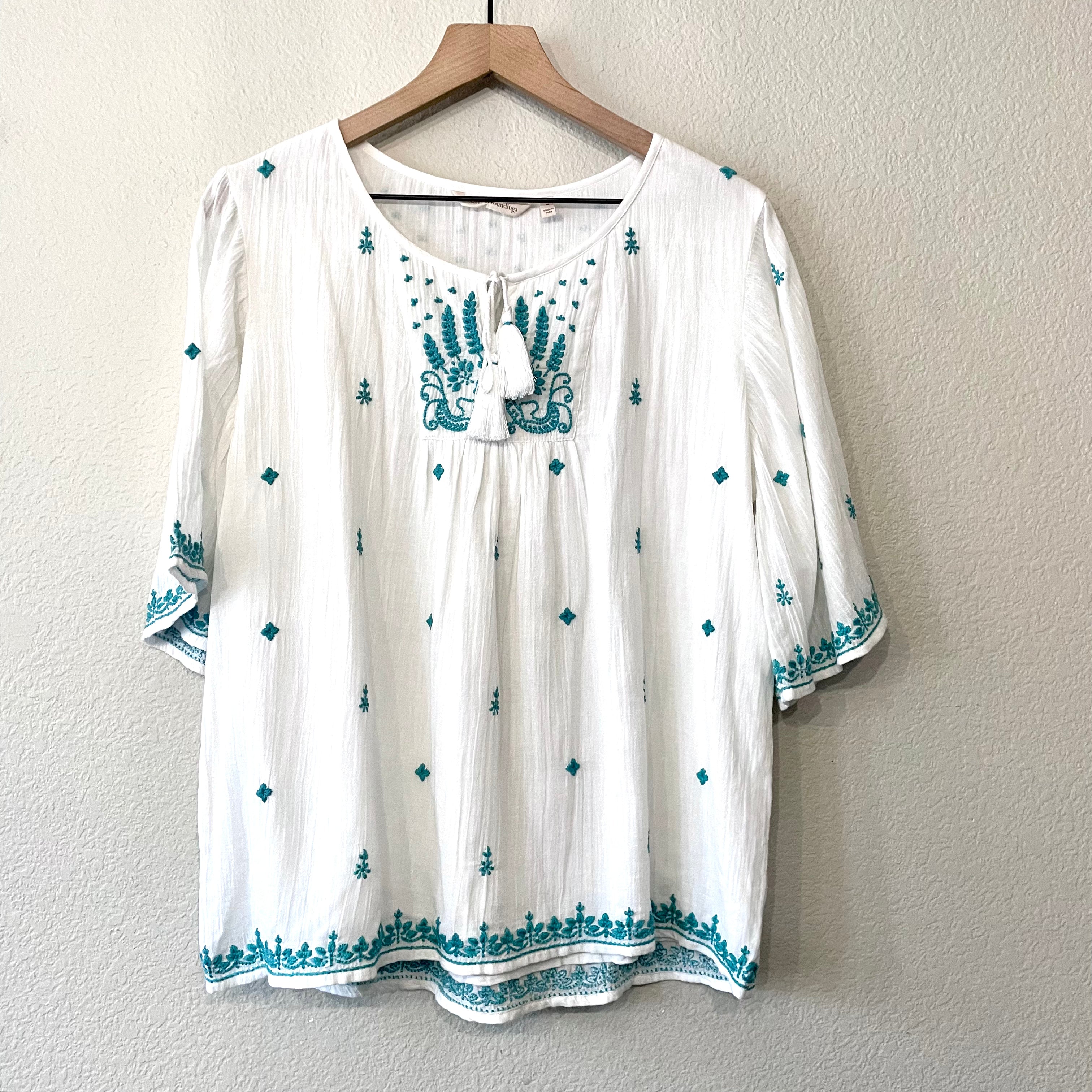 Boho Embroidered Top