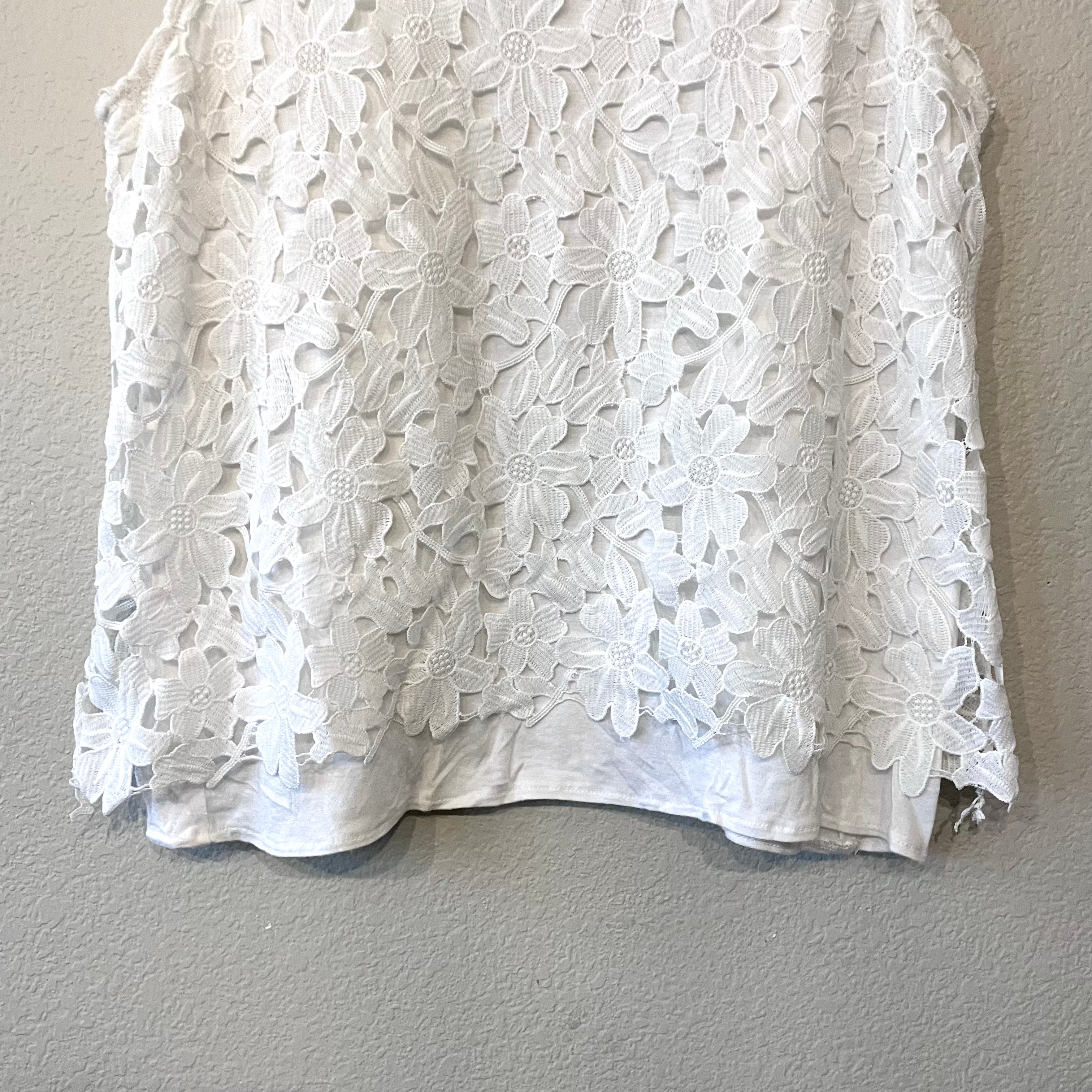 Lace Overlay Tank Top