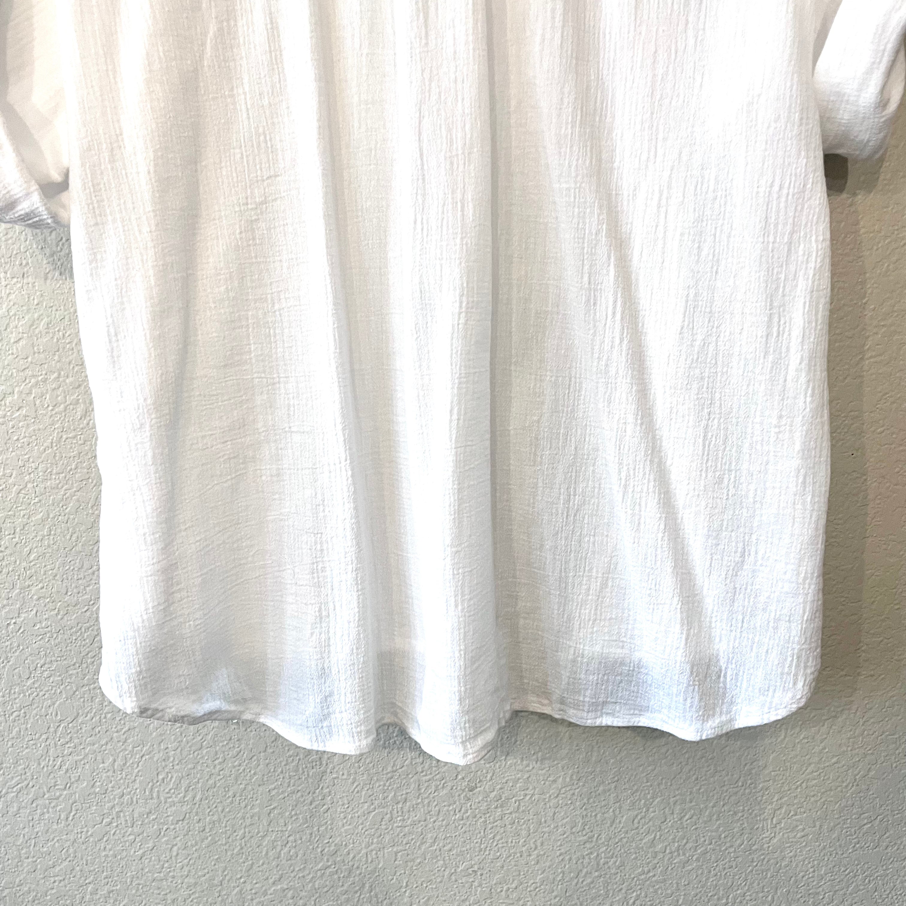 Rolled Sleeve Cotton Top