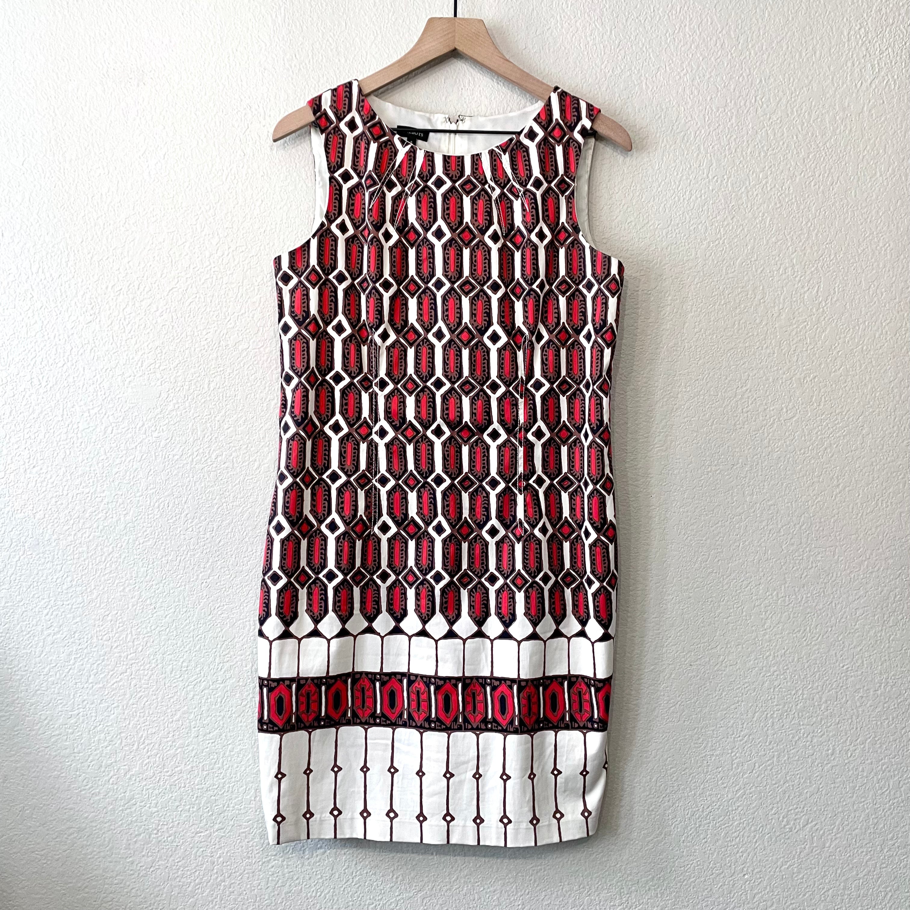 Geometric Pattern Sheath Dress