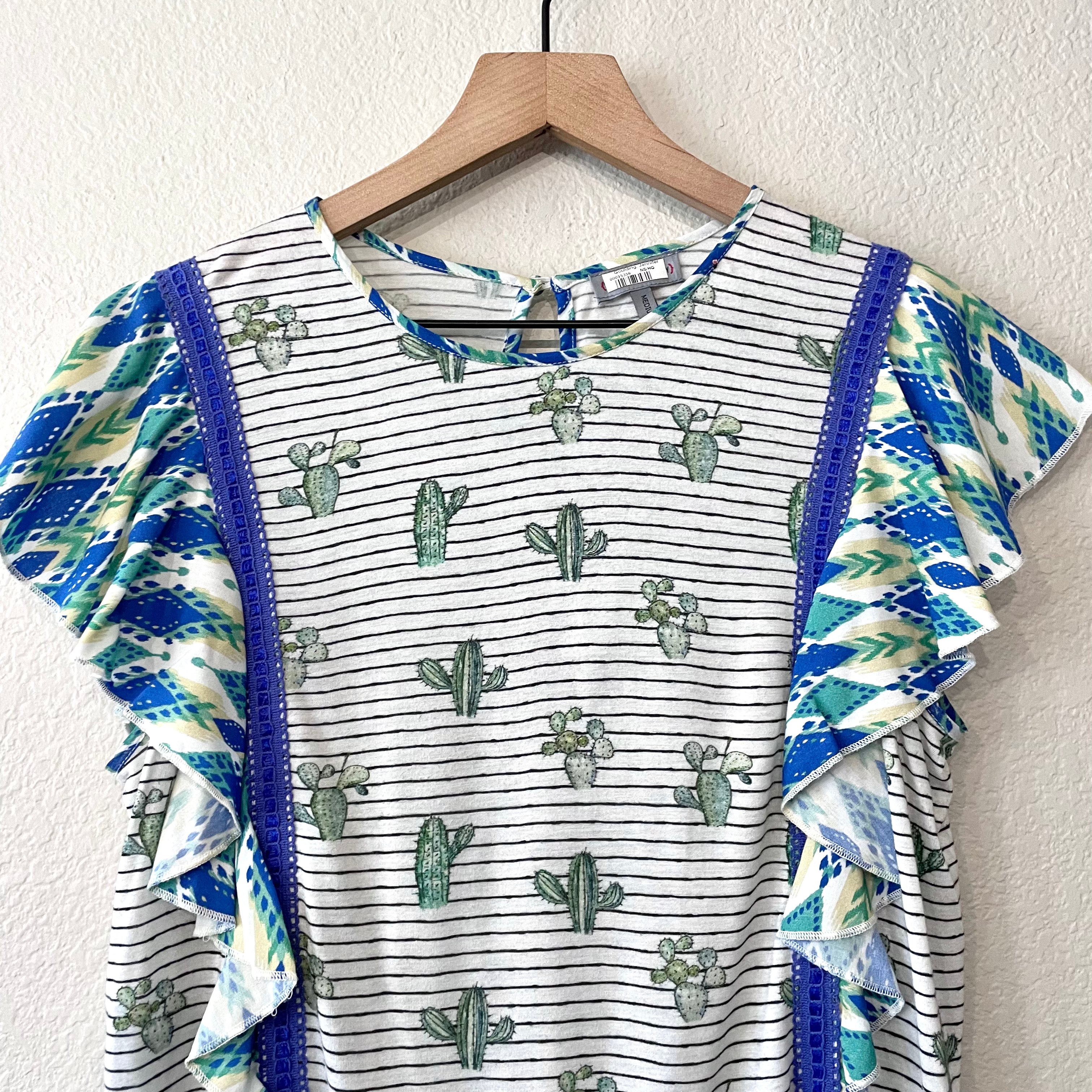 Cactus Ruffle Top