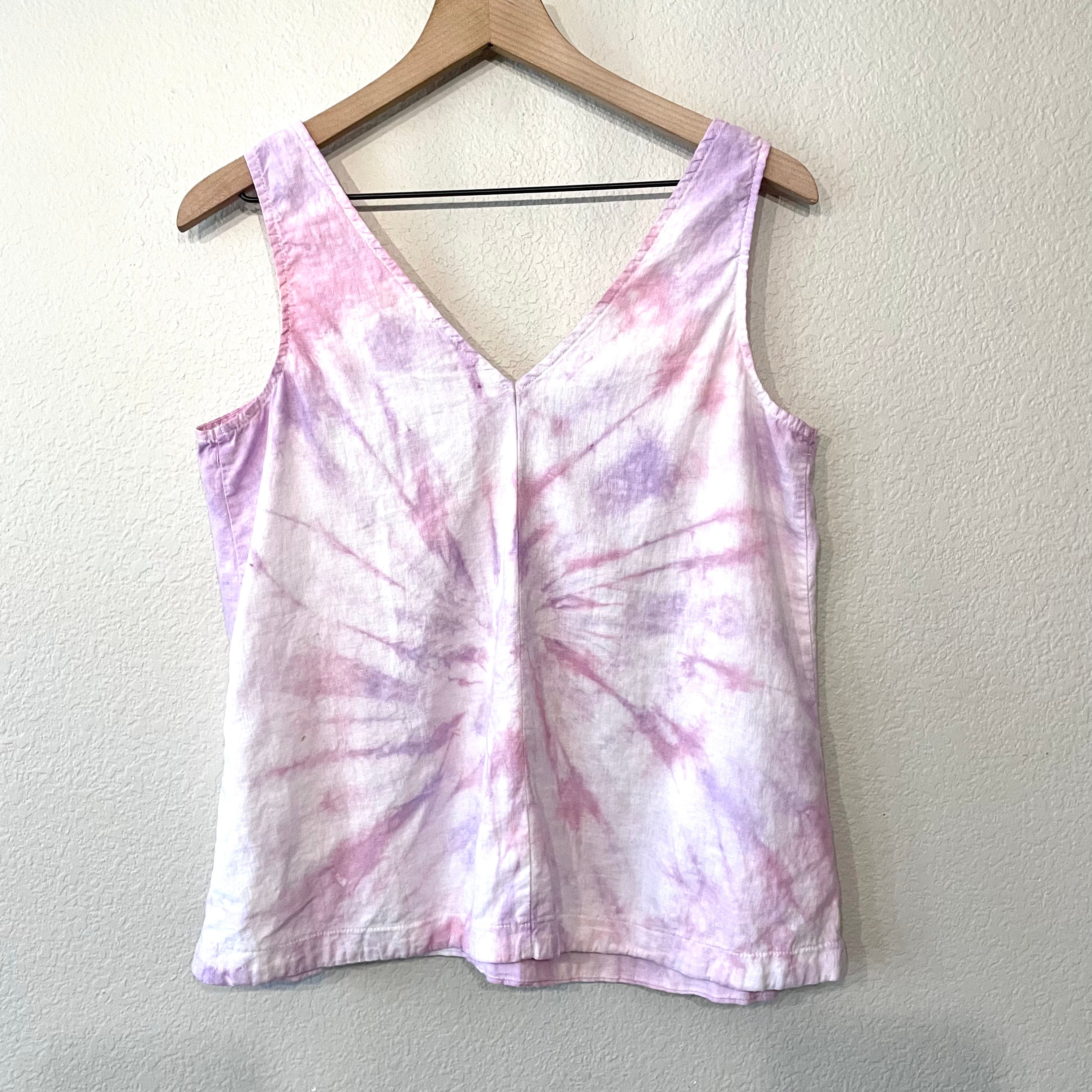 Tie Dye Linen Blend Tank Top