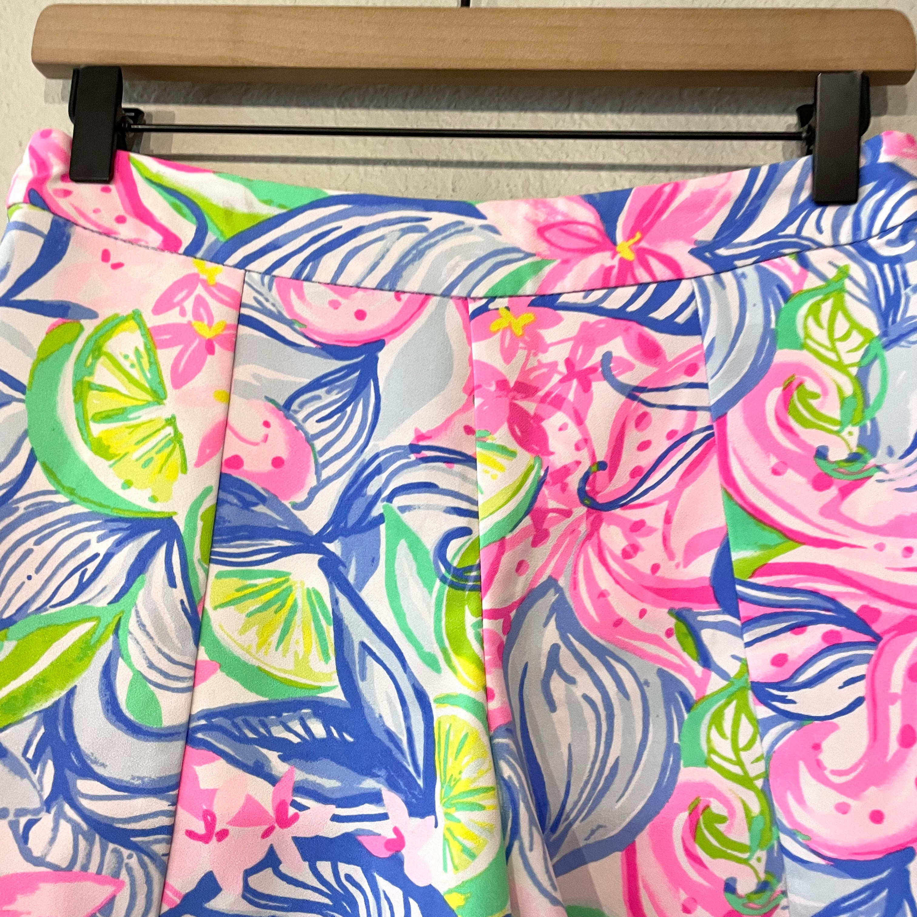 Lime Leaf Print Shorts