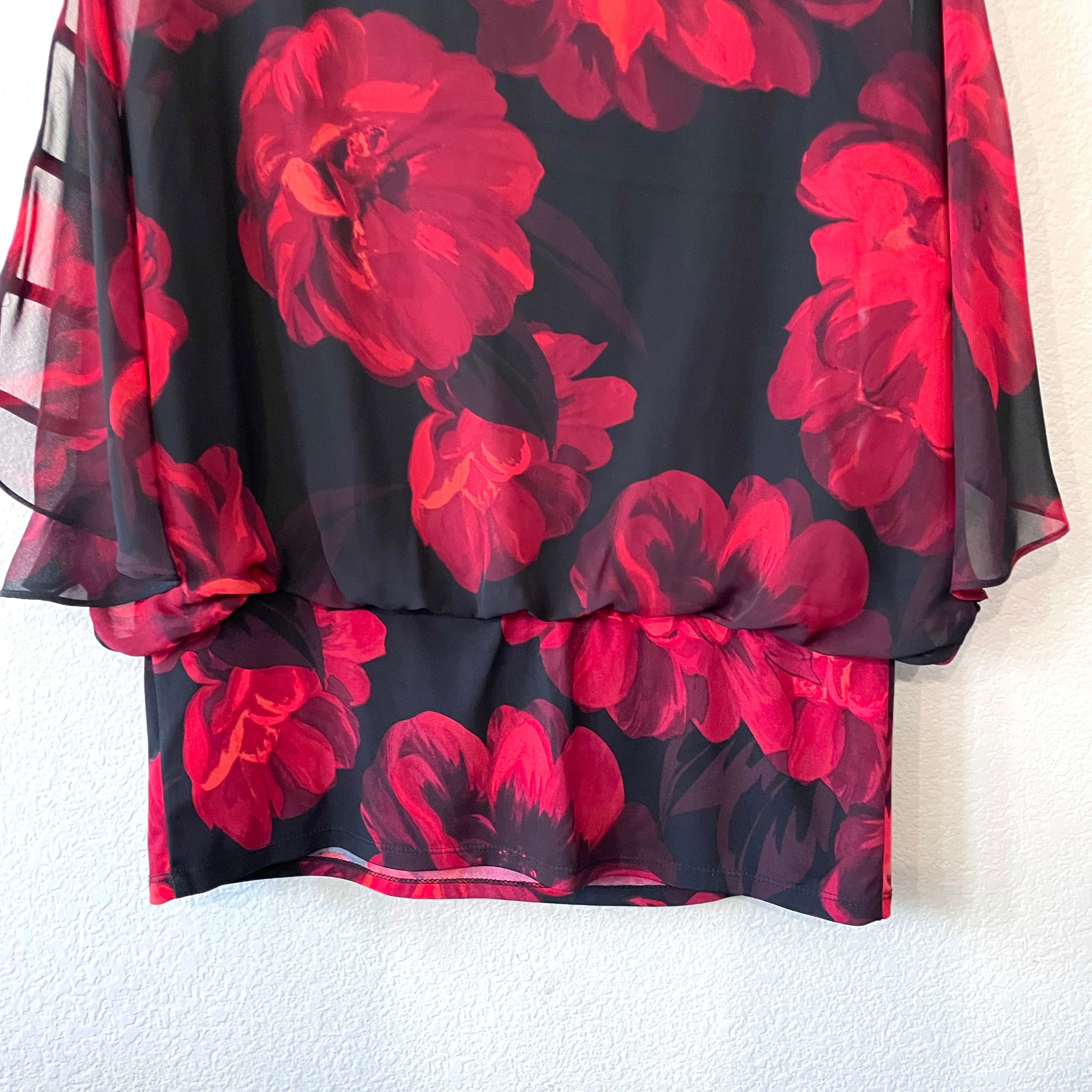 Floral Rhinestone Blouse