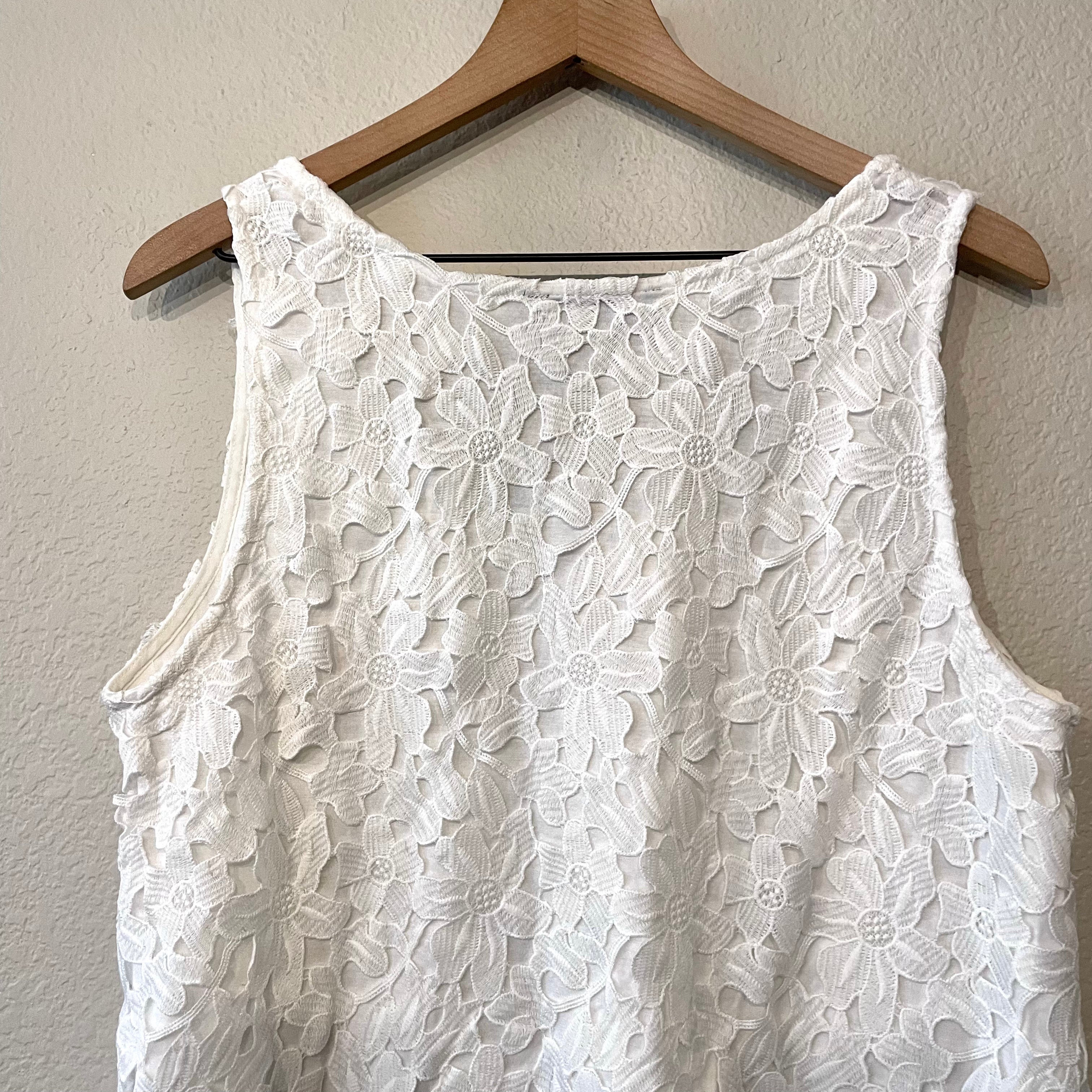 Lace Overlay Tank Top