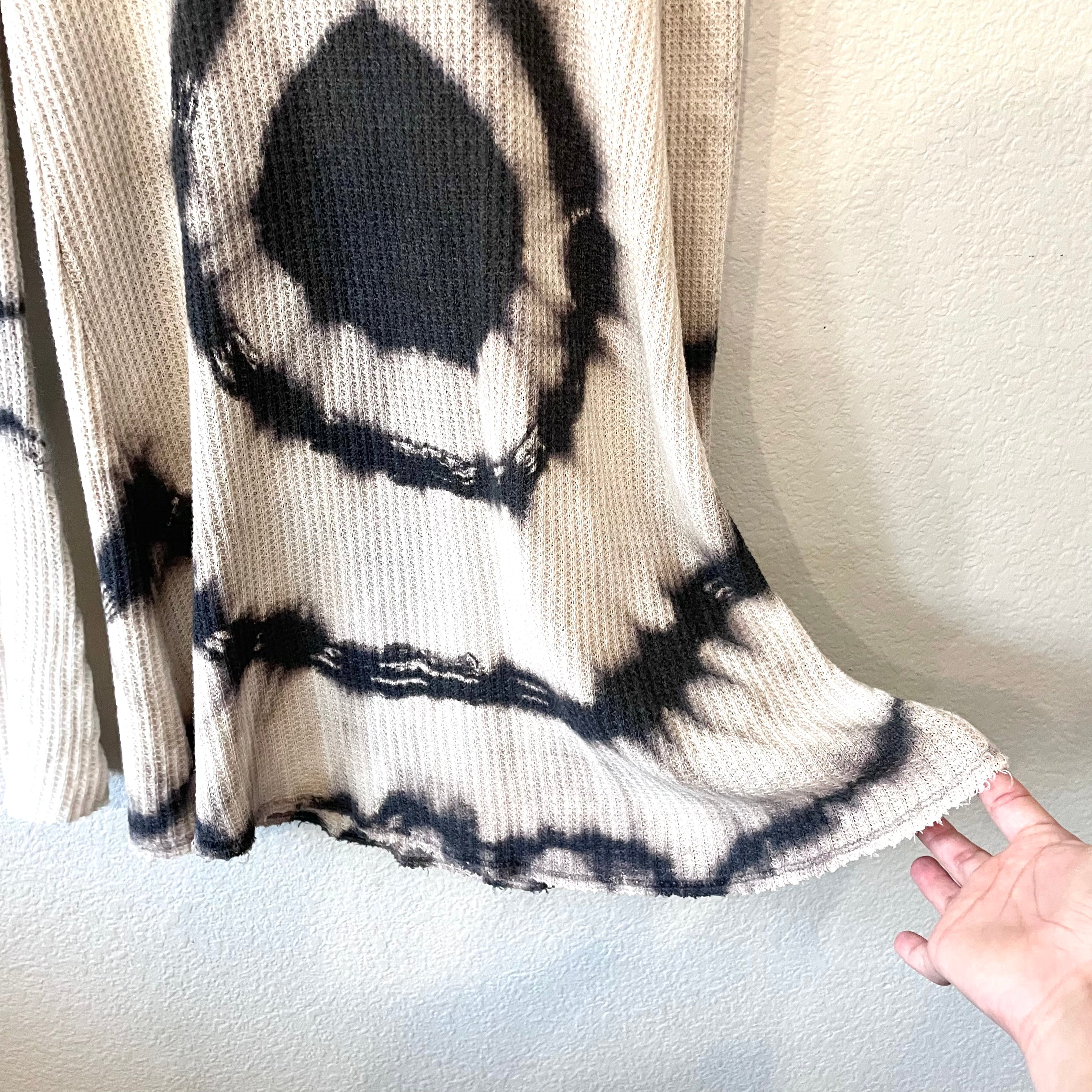 Tie Dye Cold Shoulder Tunic