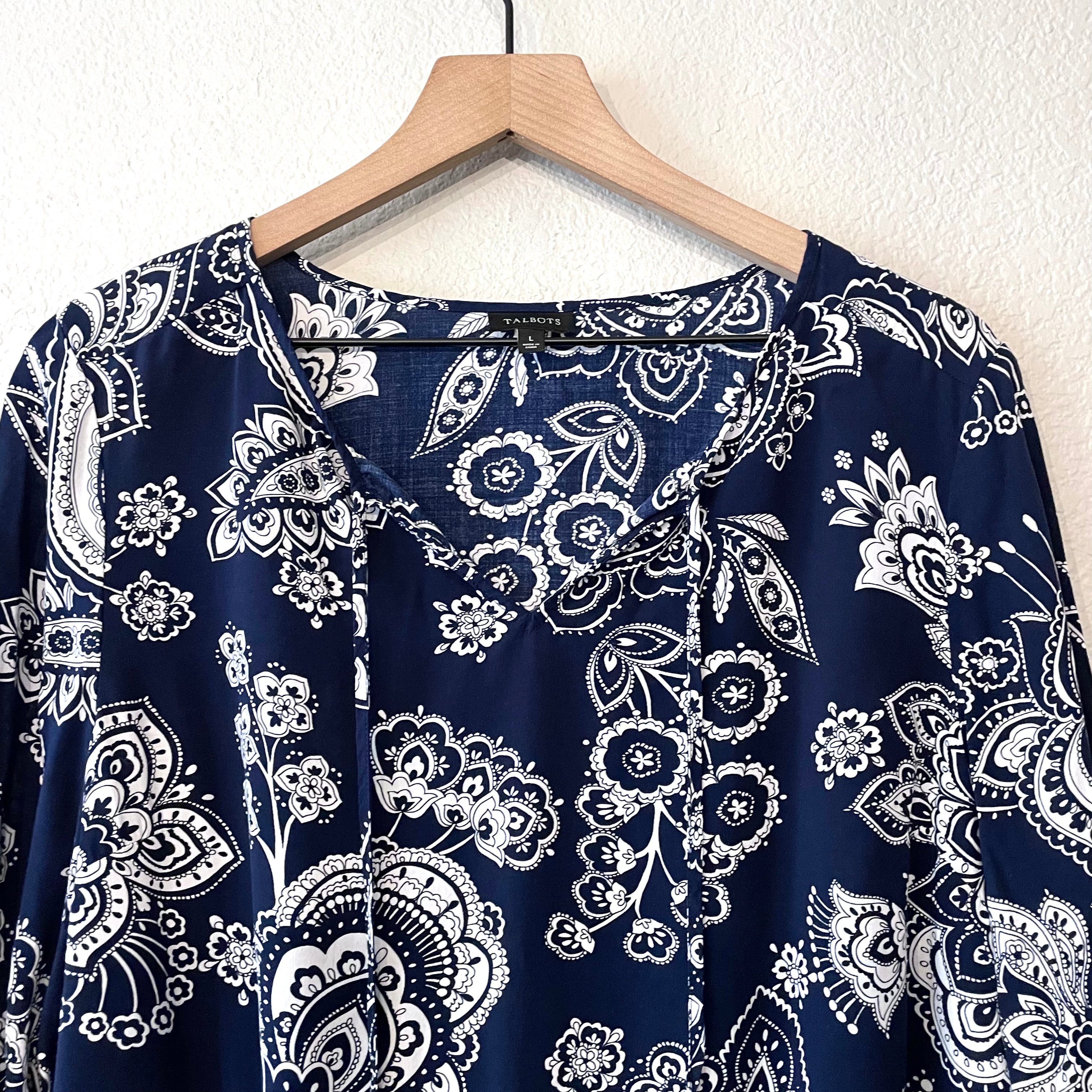 Paisley Tie Front Top