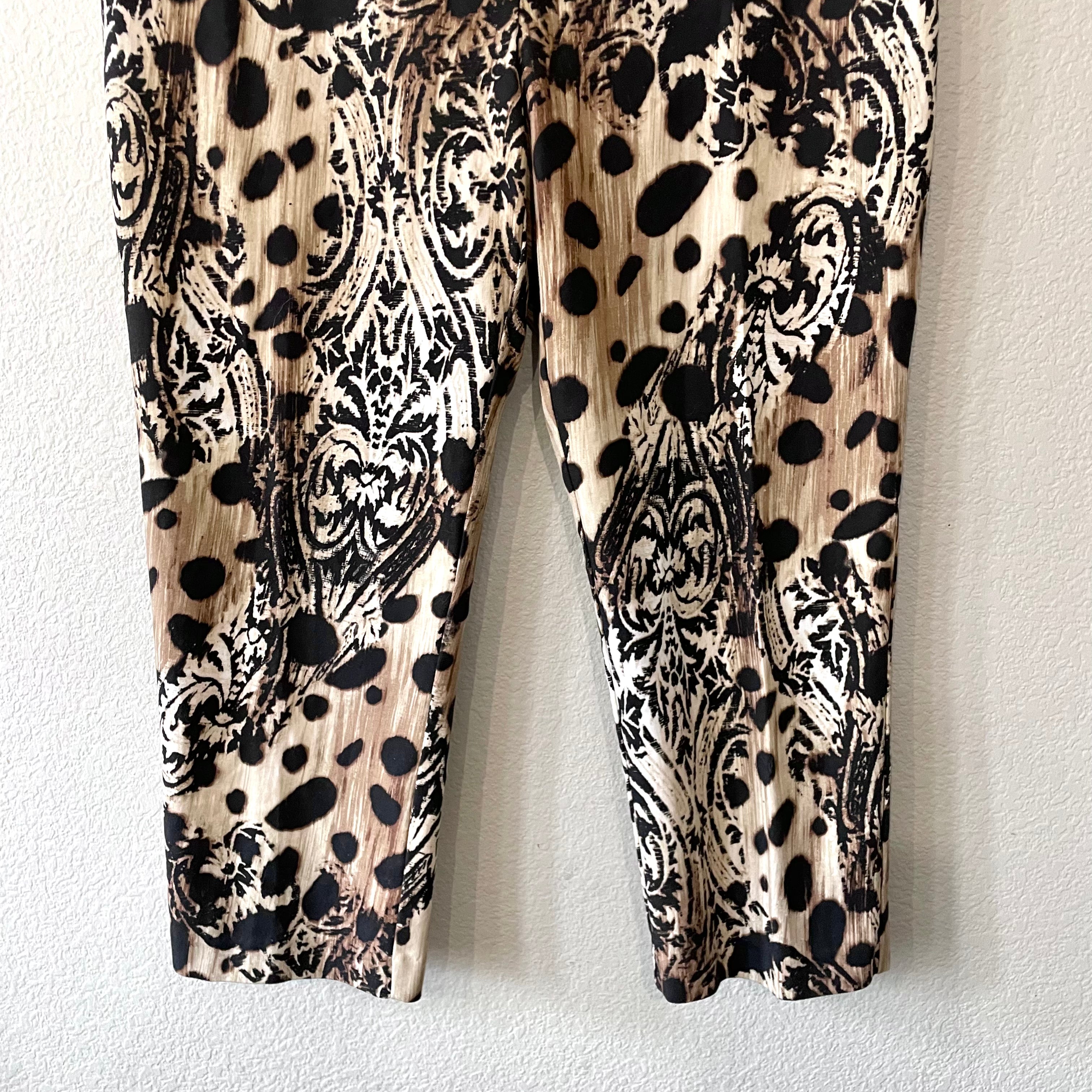 Filigree Animal Print Crop Pants