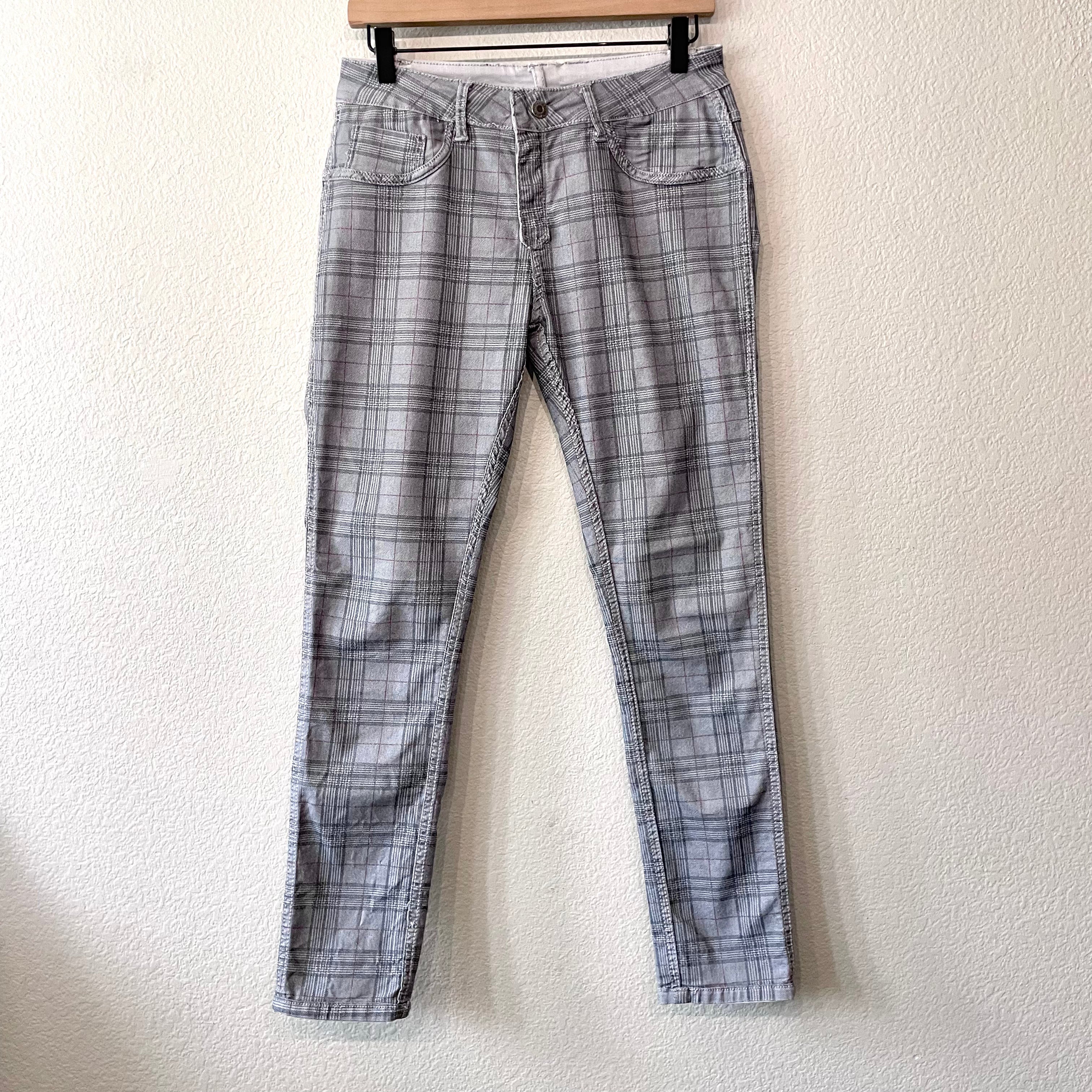 Reversible Plaid Jeans