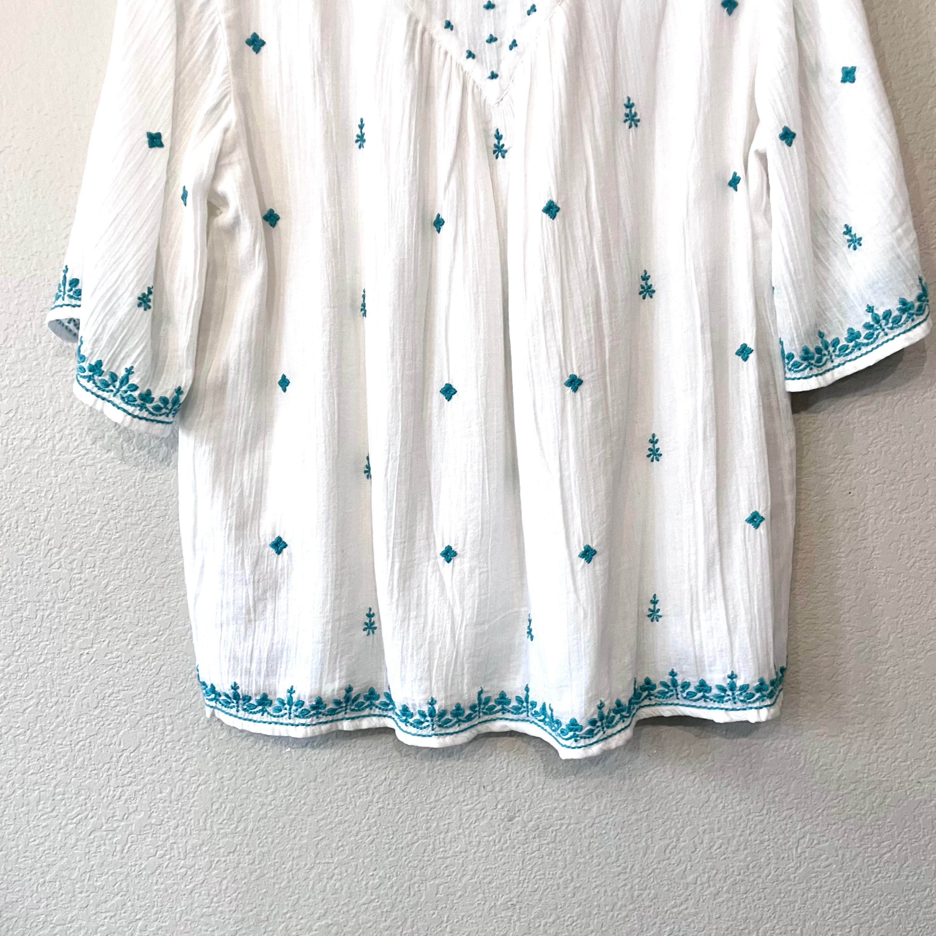 Boho Embroidered Top