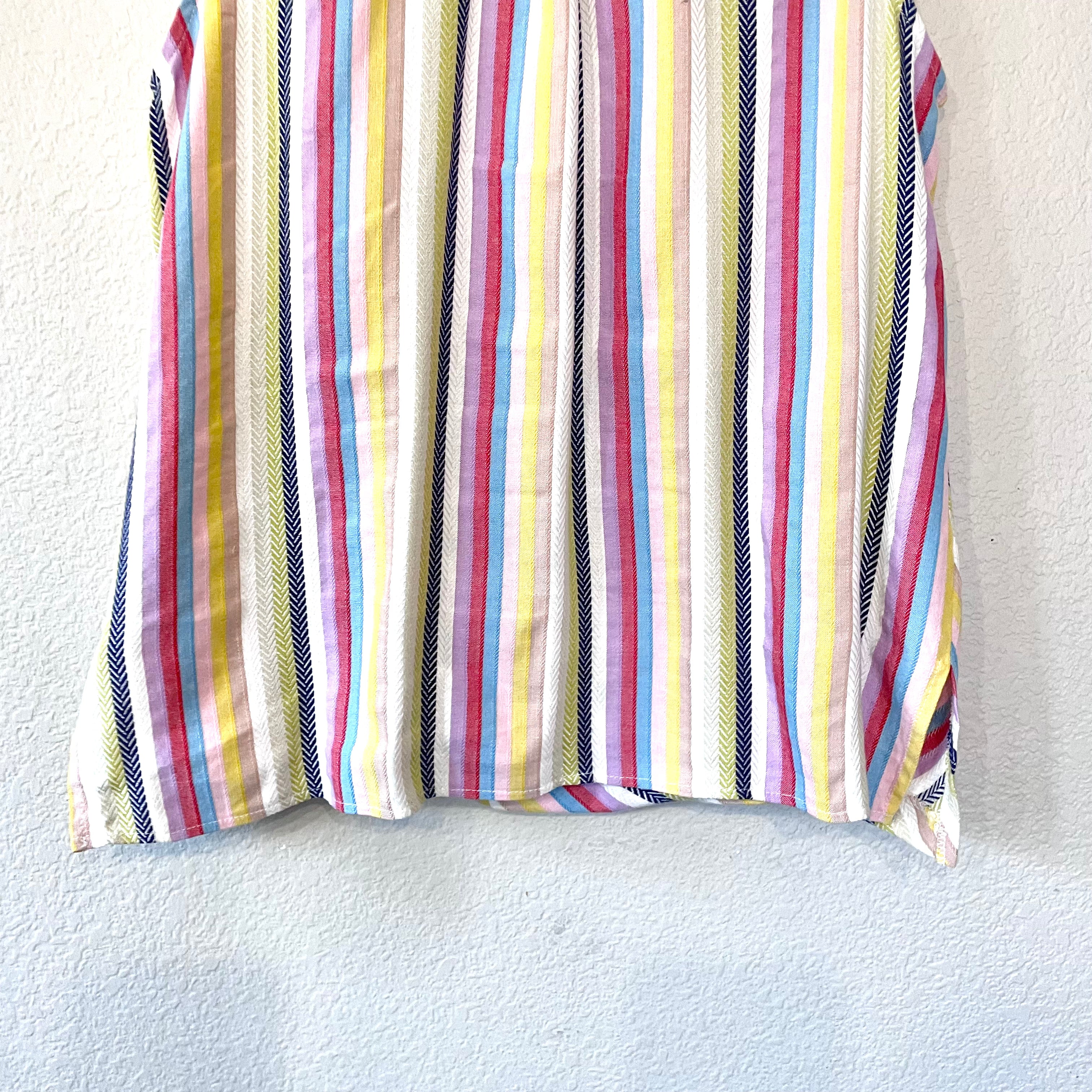 Striped Faux Wrap Top