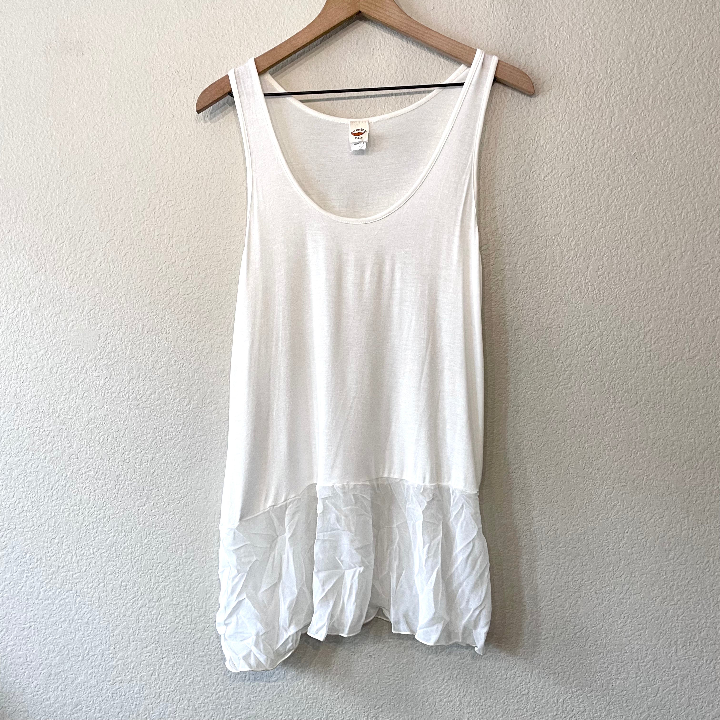 Sleeveless Poly Hem Tunic