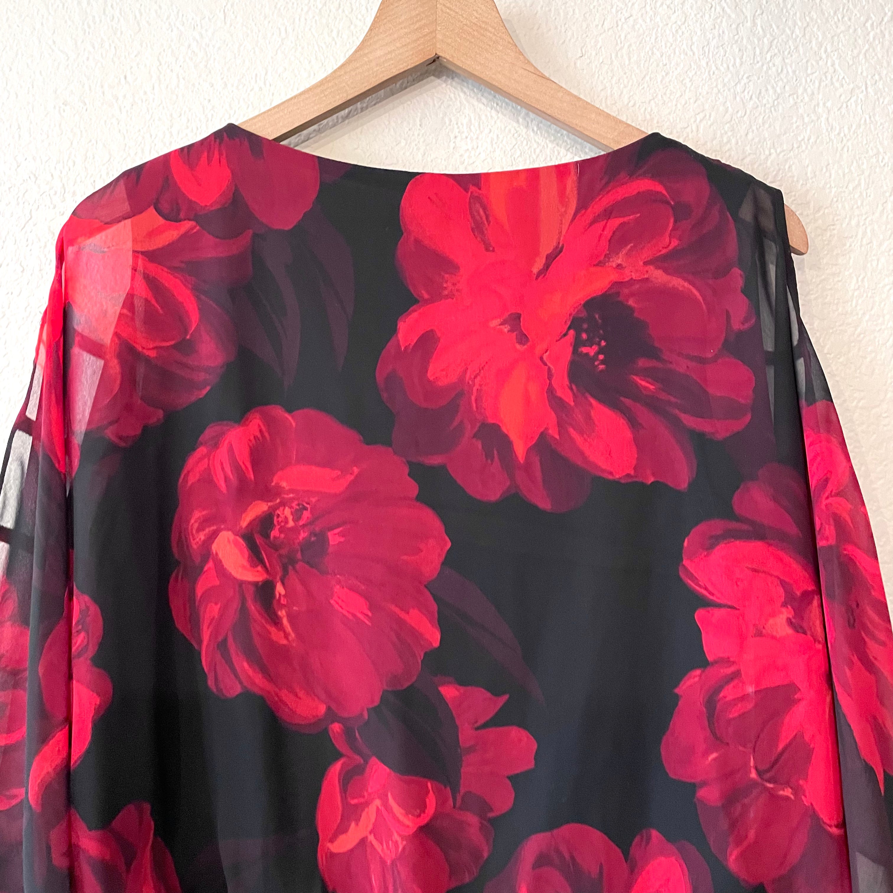 Floral Rhinestone Blouse