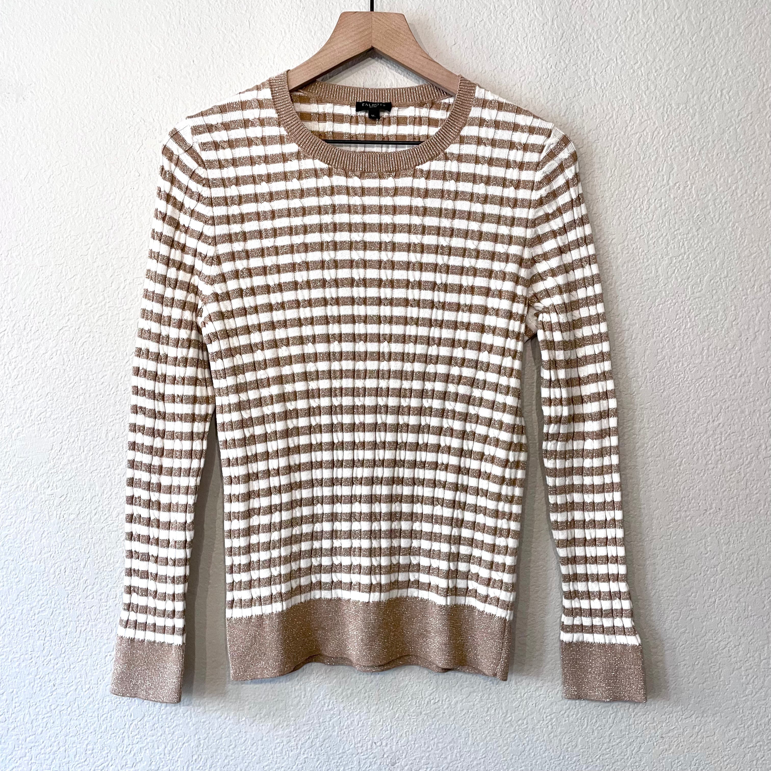 Striped Cable Knit Sweater